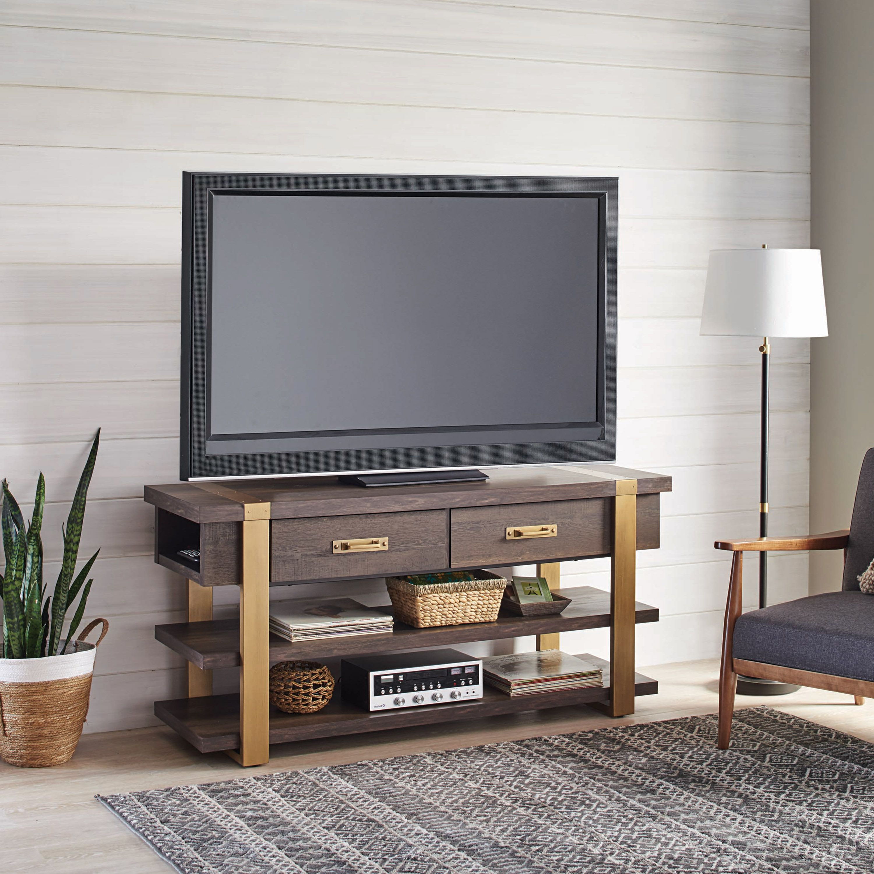 2018 Modern Lcd Tv Cases With Regard To Better Homes & Gardens Lana Modern 3 In 1 Tv Stand, For Tvs Up To (Photo 2 of 20)
