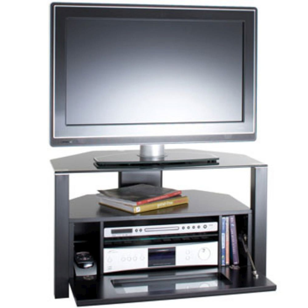 37 D Shaped Enclosed Tv Cabinet, Black (Photo 14 of 20)