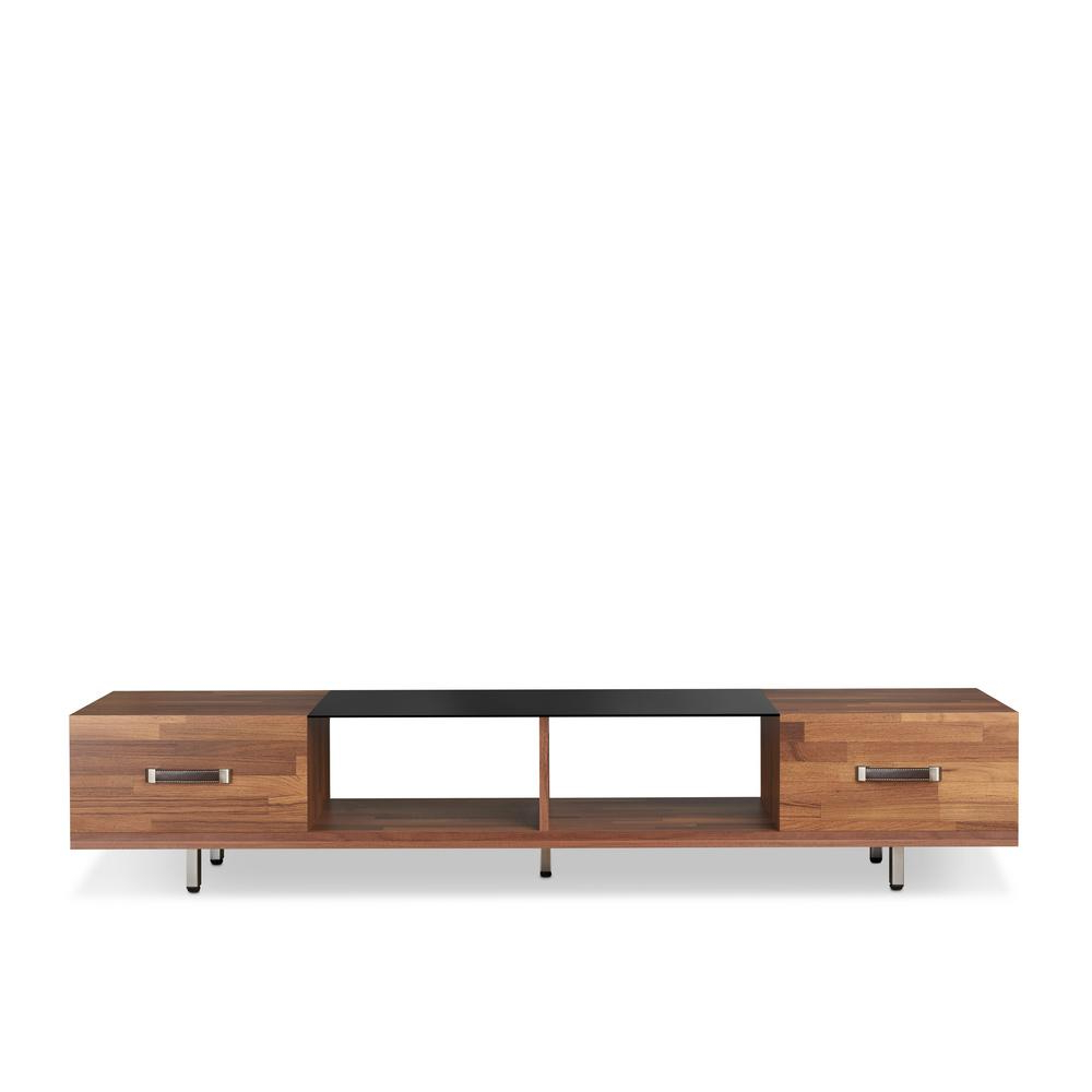 Acme Furniture Sara I Walnut And Smoky Glass Tv Stand 91790 – The Throughout Current Long Tv Stands (View 15 of 20)