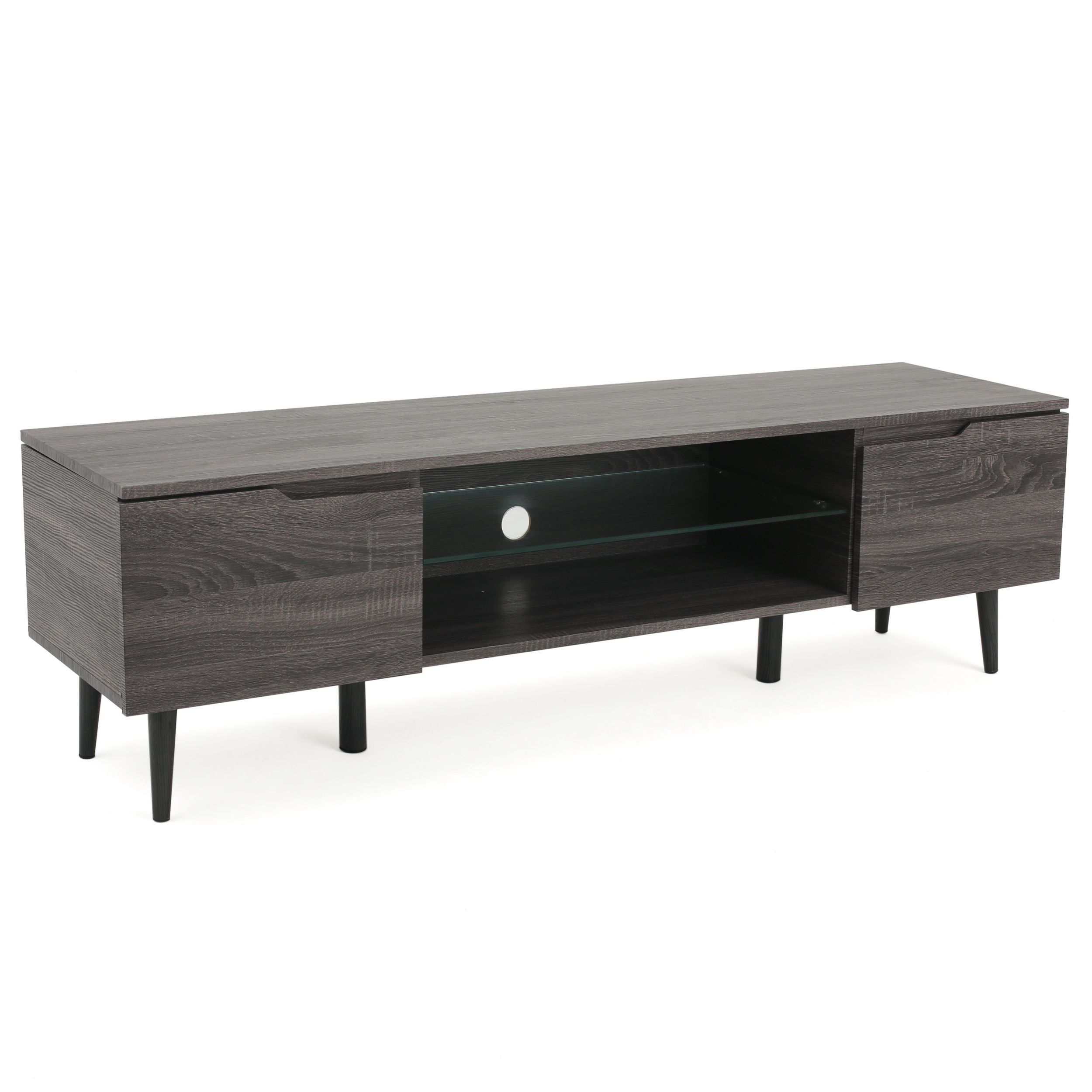 Allmodern Within Oak & Brass Stacking Media Console Tables (Photo 12 of 20)