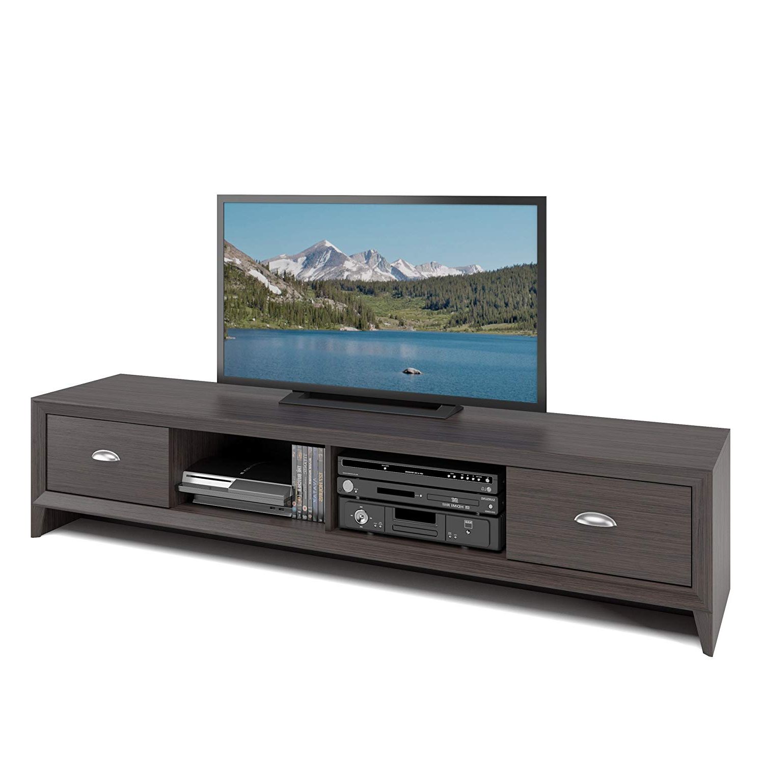 Amazon: Corliving Tlk 872 B Lakewood Tv Bench, Modern Wenge Regarding Most Recent Long Tv Stands Furniture (View 13 of 20)