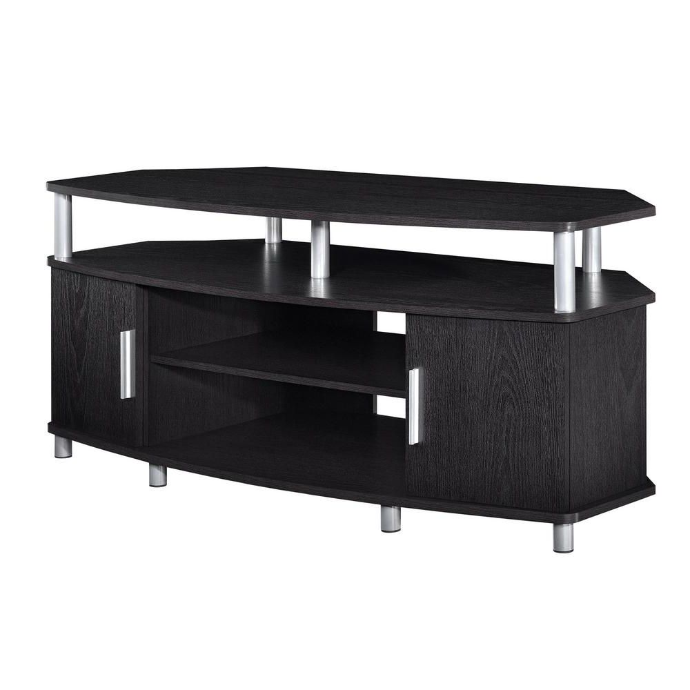 Ameriwood Home Windsor Black And Cherry 50 In. Tv Stand Hd19448 Throughout Most Current Black Corner Tv Cabinets (Photo 10 of 20)