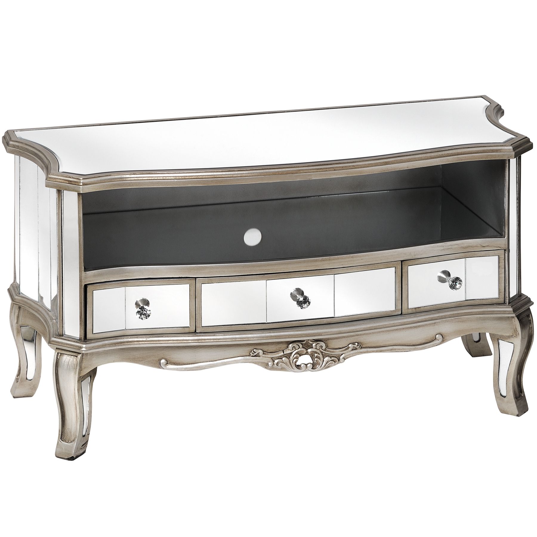 Argente Mirrored Television Cabinet (Photo 15 of 20)