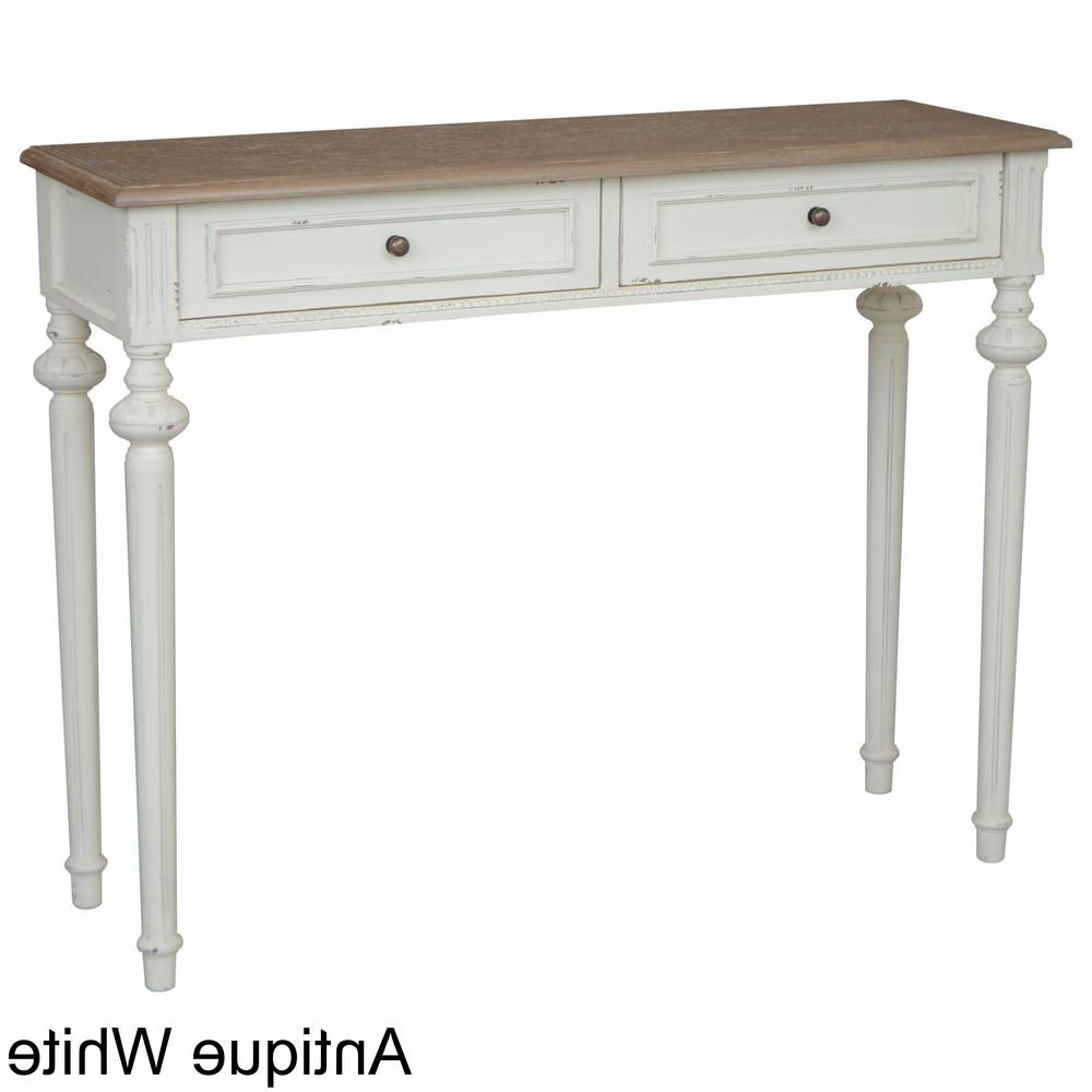 Ashbury Bruges White Washed Natural Oak Veneer And Antique White 1 Regarding Most Recent Hand Carved White Wash Console Tables (View 4 of 20)