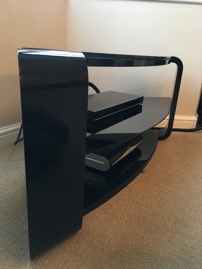 Avf Como Tv Stand For Tvs Up To 55", Gloss Black (Photo 1 of 20)
