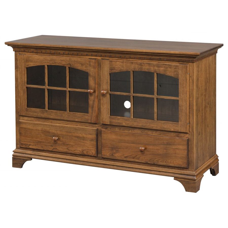 Bedford Tv Stands Inside Widely Used New Bedford Tv Stand Two Door Two Drawers – Amish Crafted Furniture (Photo 8 of 20)