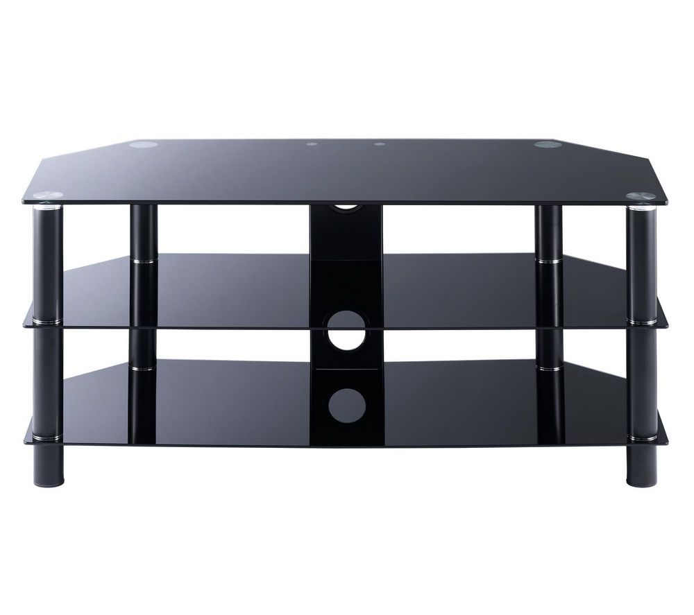 Black Glass Tv Stands Intended For Most Up To Date Serano S105bg13 Tv Stand Fast Delivery (View 12 of 20)