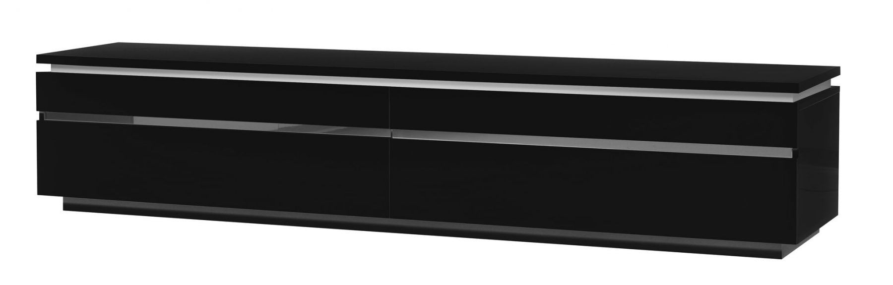 Black Gloss Tv Cabinets Pertaining To Most Up To Date Logan Black Gloss Tv Unit & Lights (View 11 of 20)