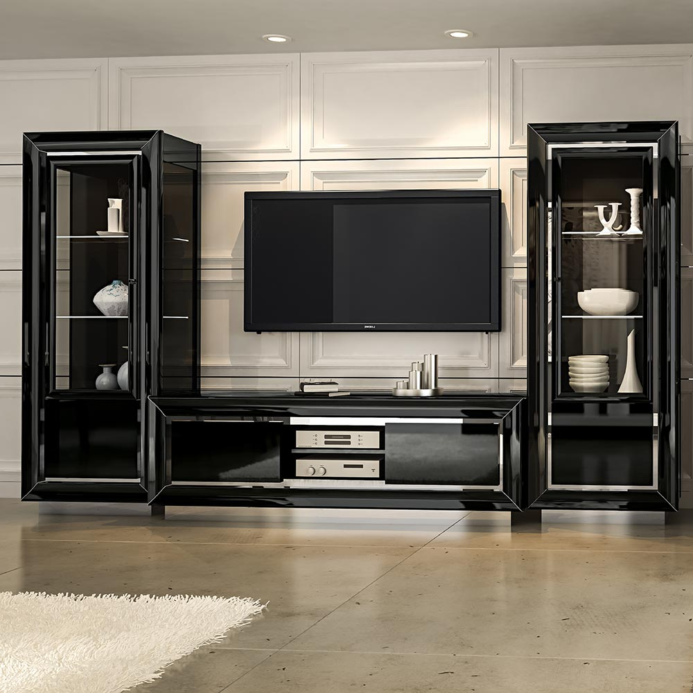 Black Gloss Tv Wall Units For Preferred High Gloss Wall Unit – Wall Ideas (View 3 of 20)