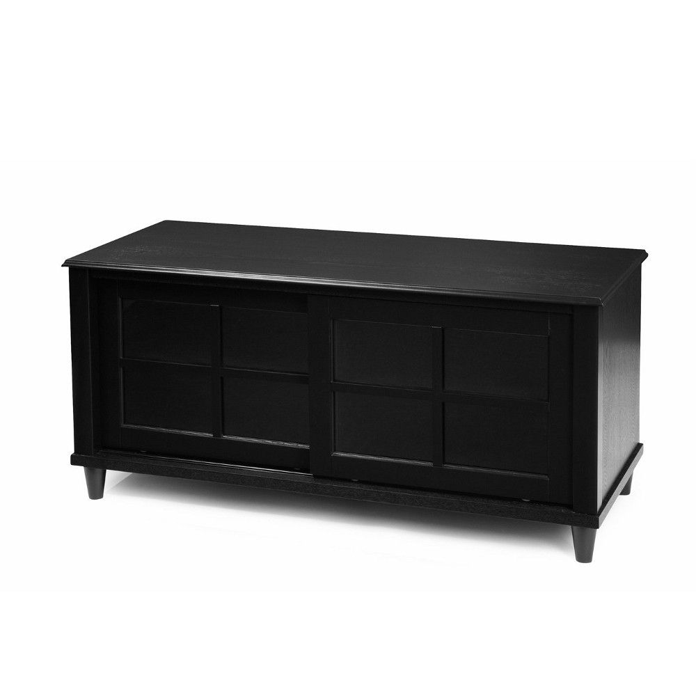 Black Tv Cabinets With Doors Cozy Innovative 1000×1000 Attachment With Current Black Tv Cabinets With Doors (View 7 of 20)