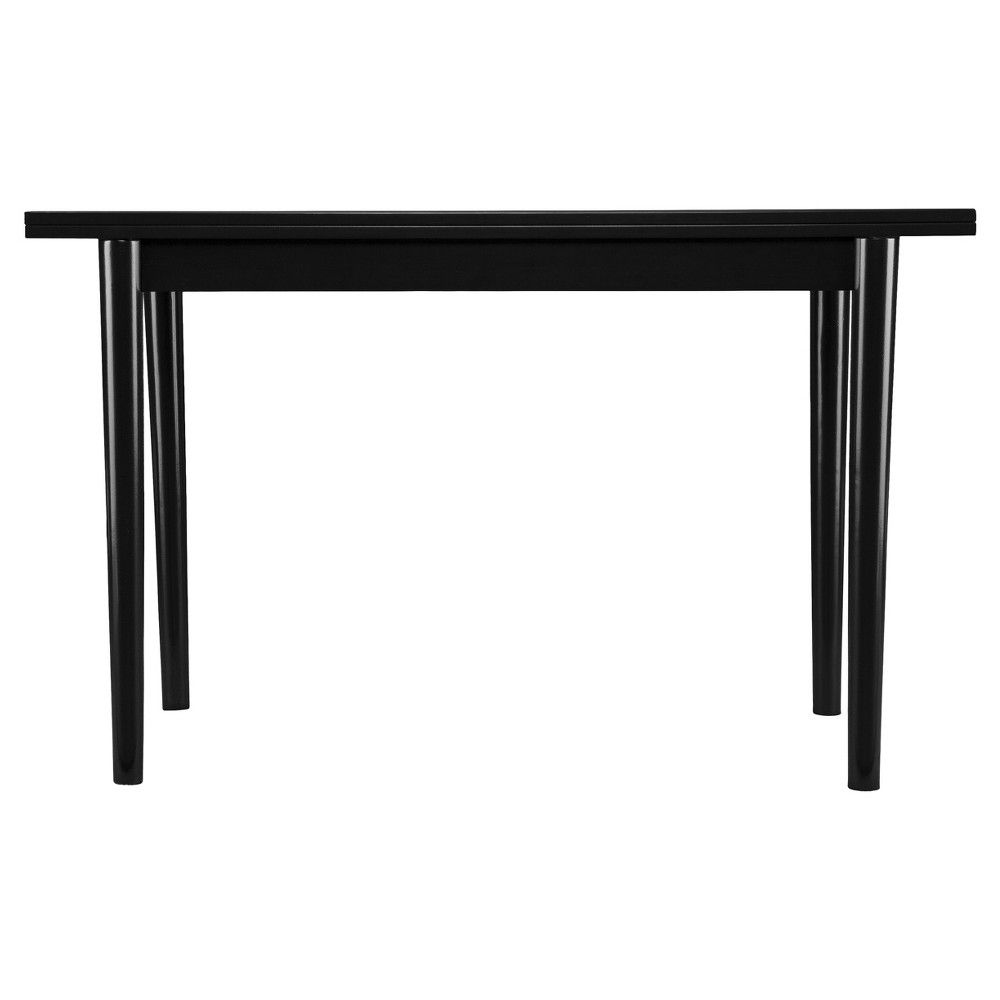 Caplow Flip Top Convertible Console To Dining Table – Black – Aiden Intended For Well Known Parsons White Marble Top & Elm Base 48x16 Console Tables (View 12 of 20)