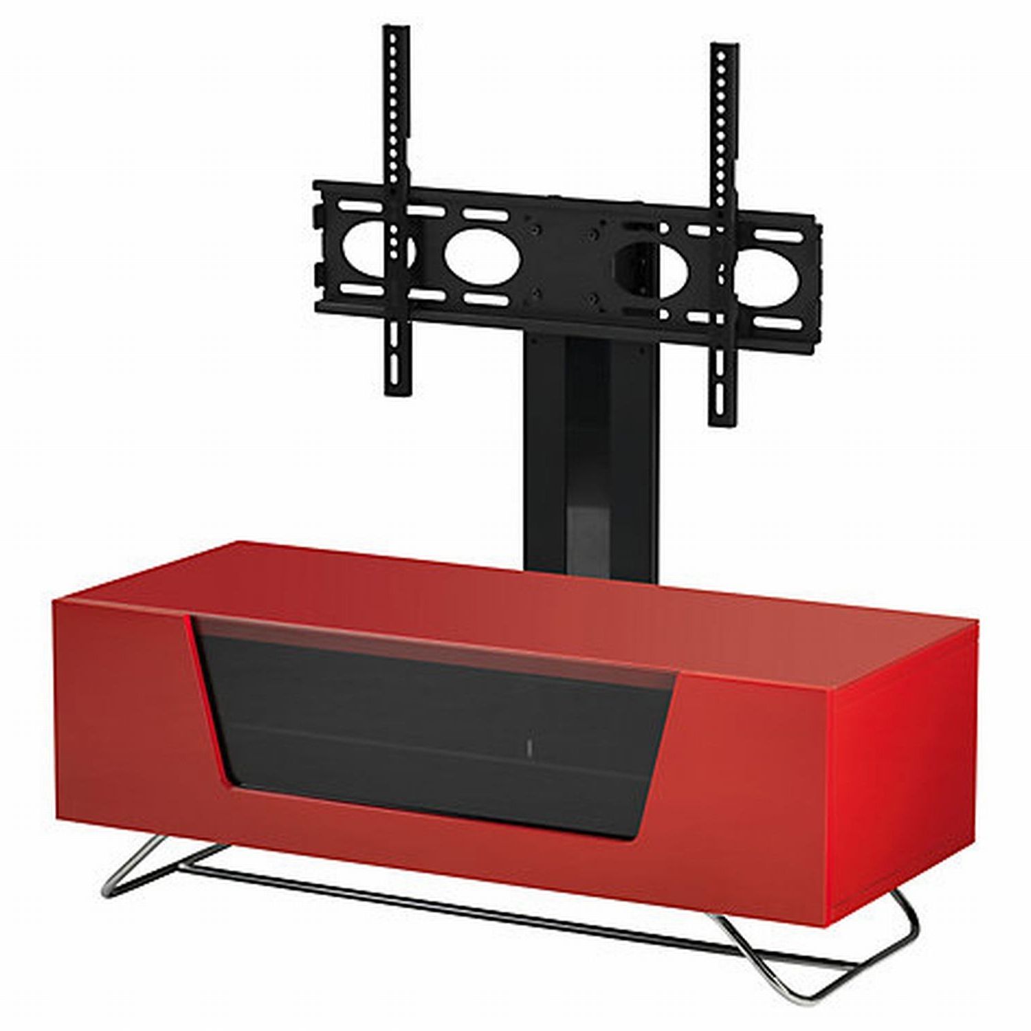 Cheap Cantilever Tv Stands Pertaining To Newest Casa Chromium Cantilever Hg Red Tv Stand (View 9 of 20)