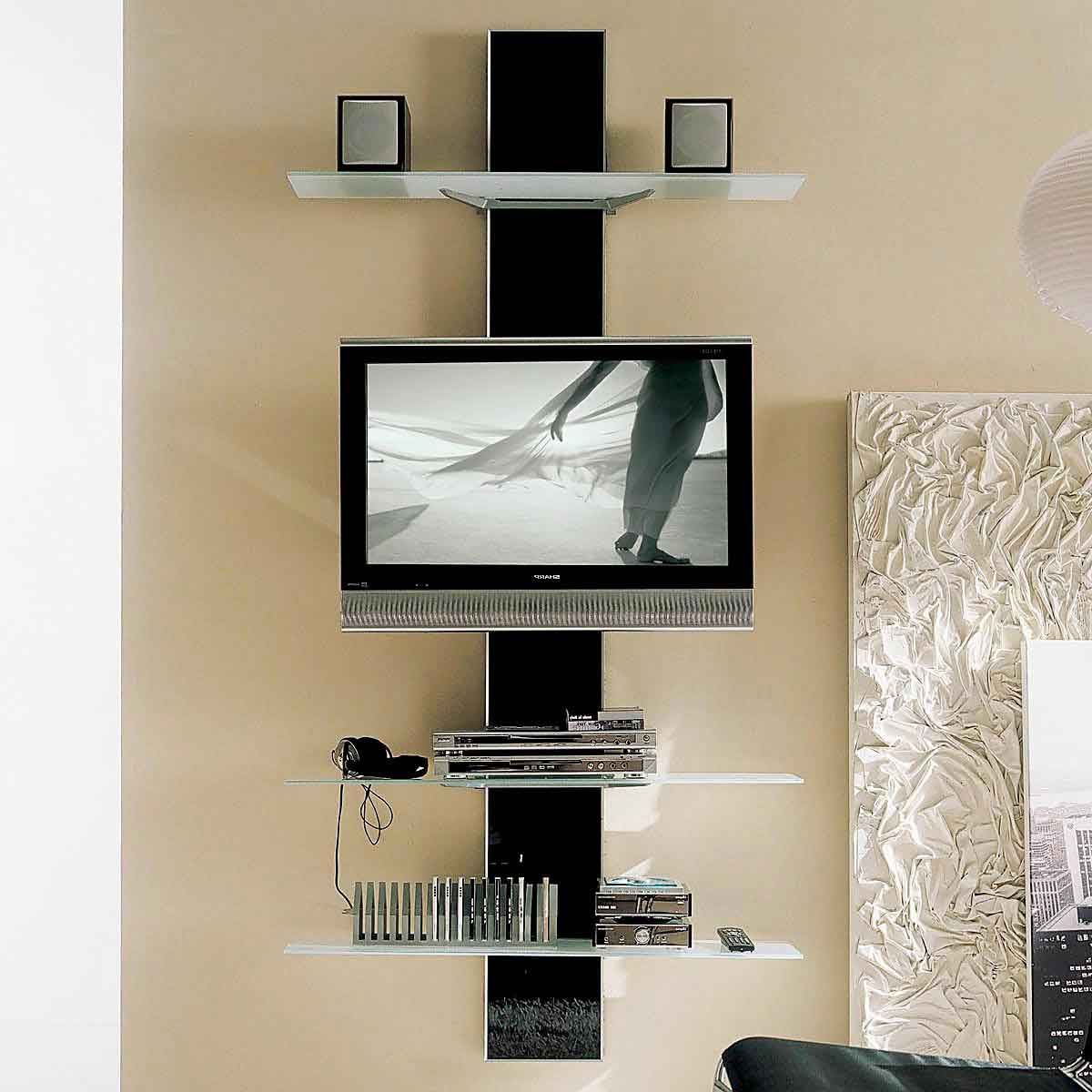 Cheap Corner Tv Stand Tall Wall Mounted Shelves Black Of Including Inside Widely Used Unique Corner Tv Stands (View 5 of 20)