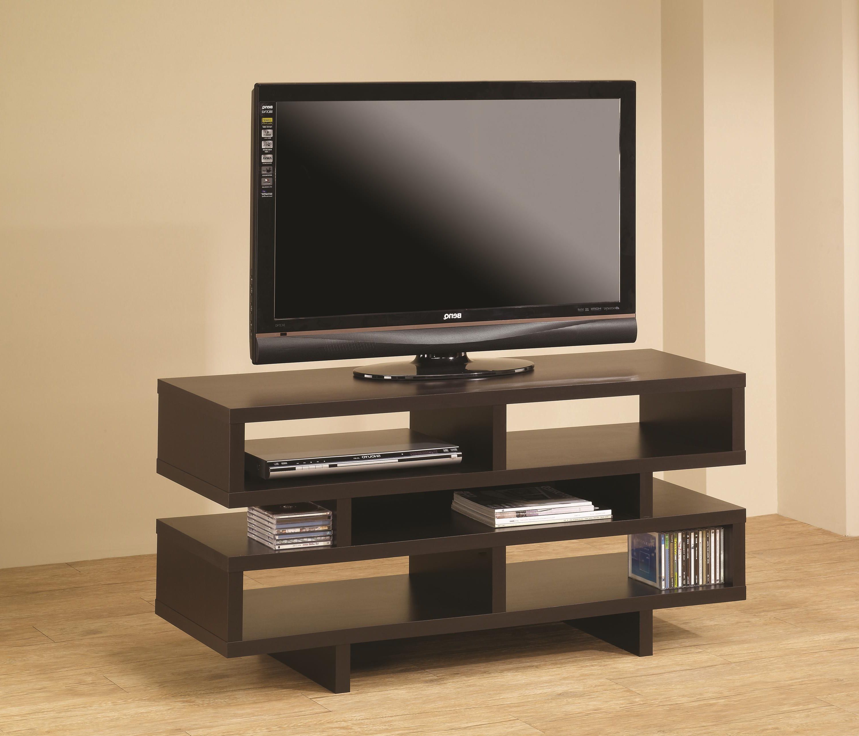 Coaster Tv Stands 700720 Contemporary Tv Console With Open Storage Intended For Latest Cheap Tv Tables (View 1 of 20)