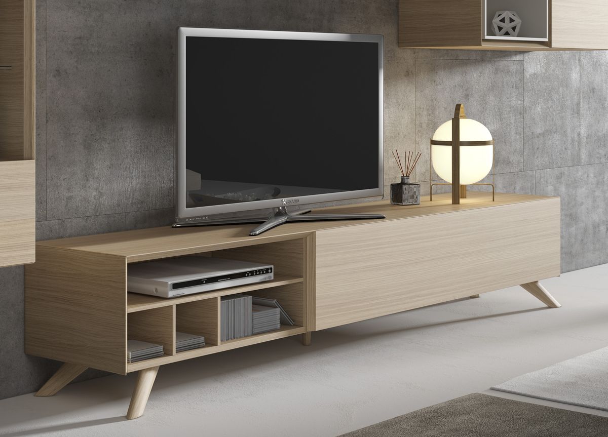 Contemporary Oak Tv Cabinets With 2017 Inclinar Tv Unit (View 18 of 20)