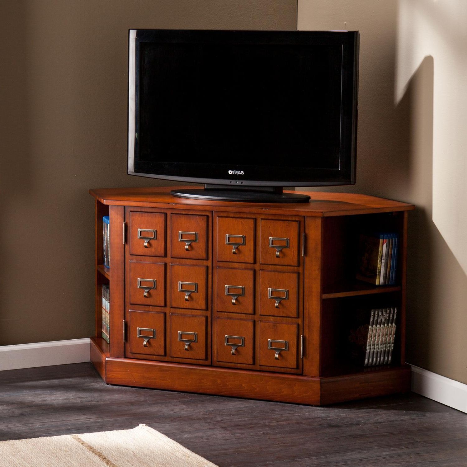 Corner Apothecary Tv/media Stand Throughout Current Triangular Tv Stands (View 16 of 20)