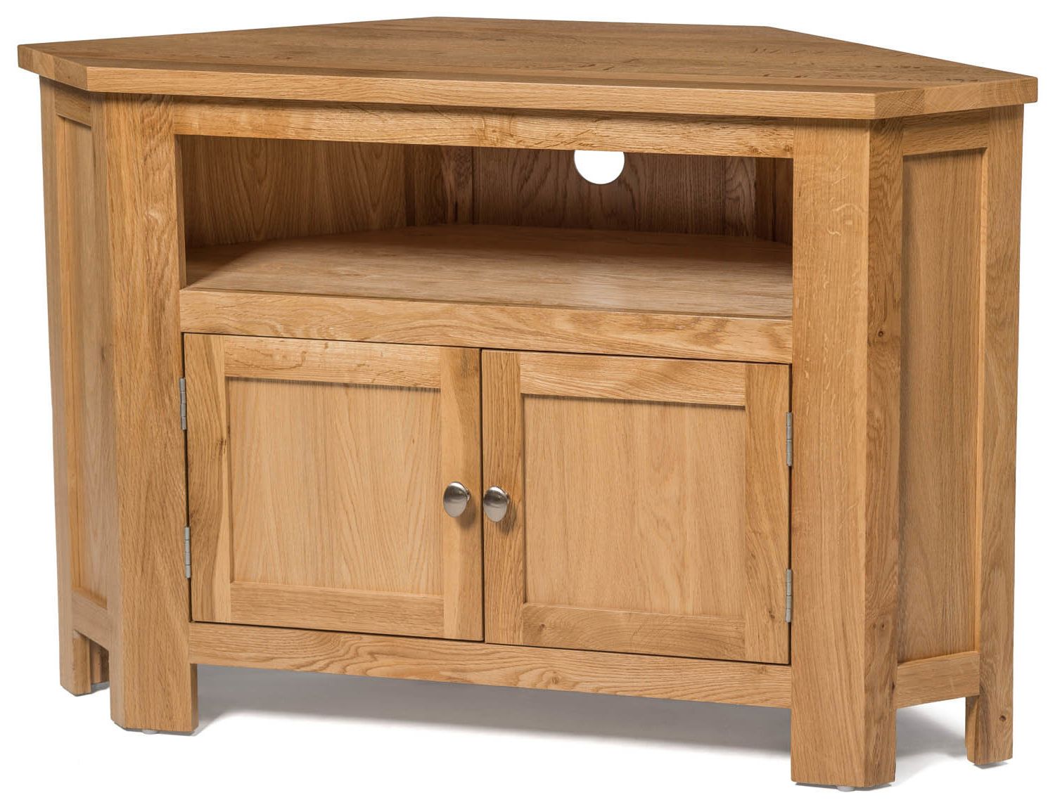 Corner Oak Tv Stands Within Current Oak Corner Tv Stands You'll Love (View 2 of 20)