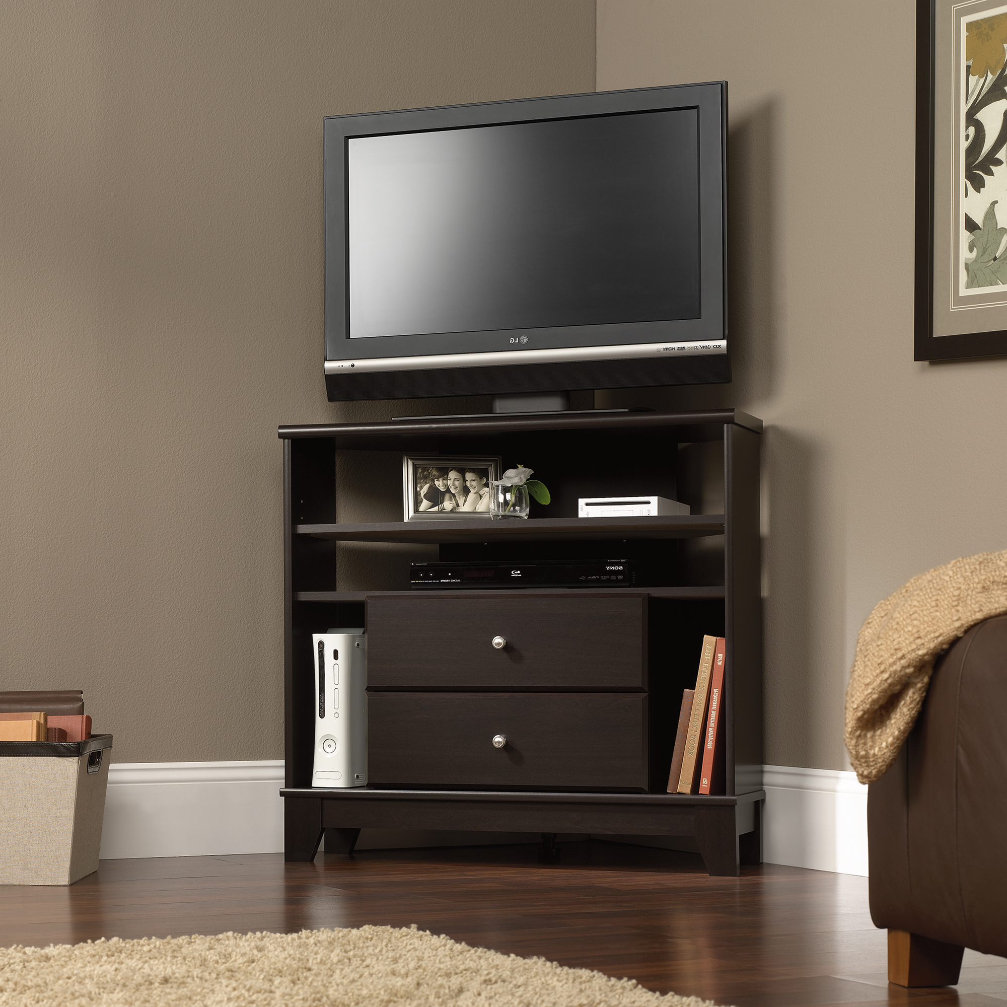Corner Tv Stands With Drawers Inside Most Current Best Buy Whalen Tv Stand Small 55 Inch With Drawers Bed Bath And (View 6 of 20)