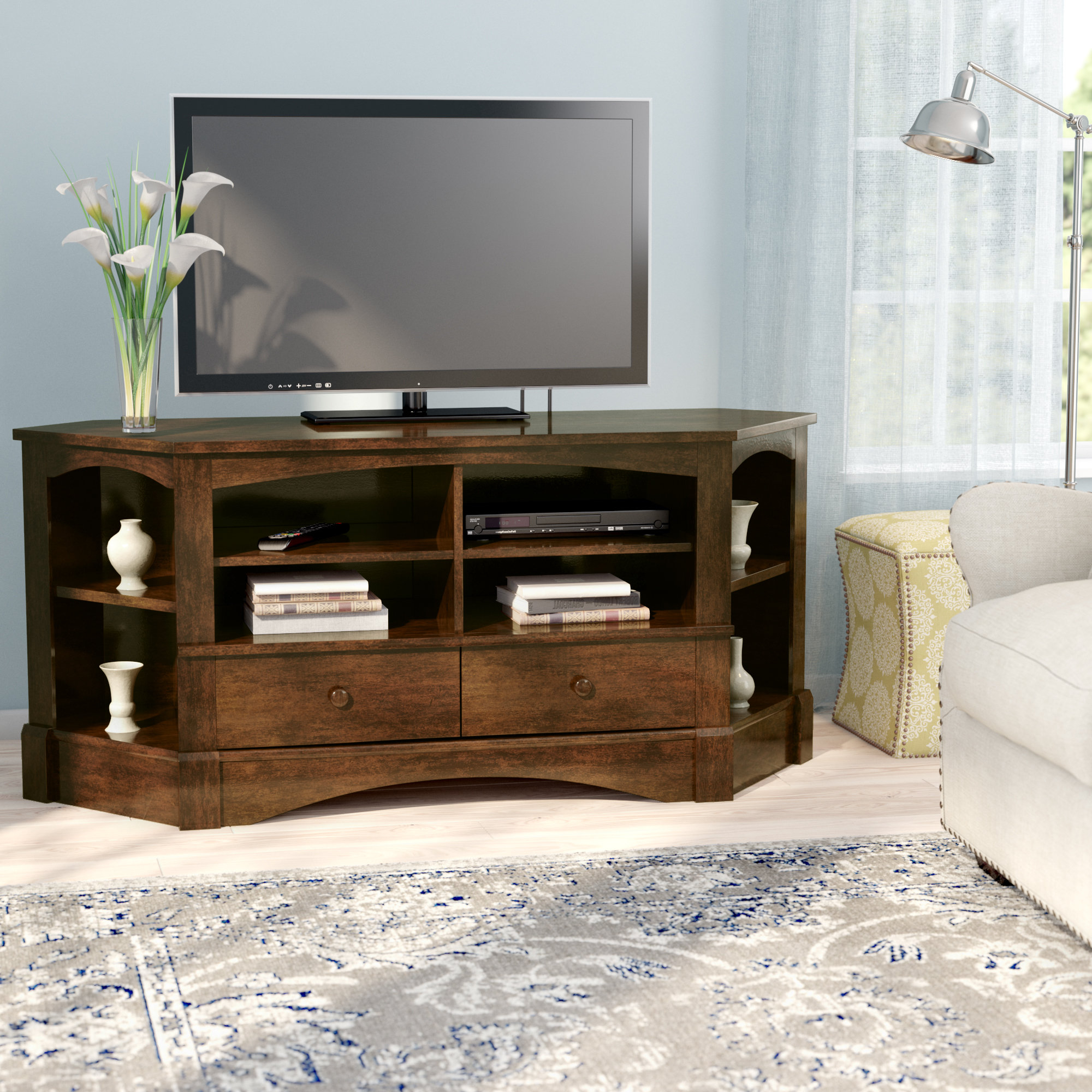 Corner Tv Stands You'll Love Within Trendy Corner Oak Tv Stands For Flat Screen (View 9 of 20)