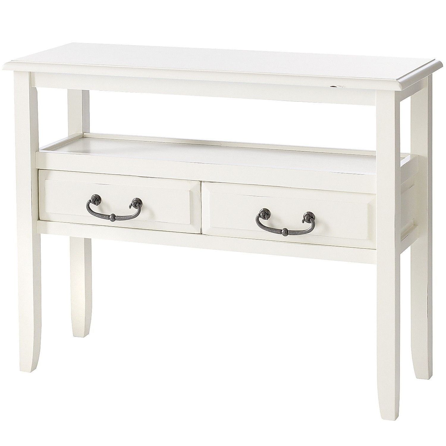 Current Anywhere Antique White Console Table With Pull Handles (View 6 of 20)
