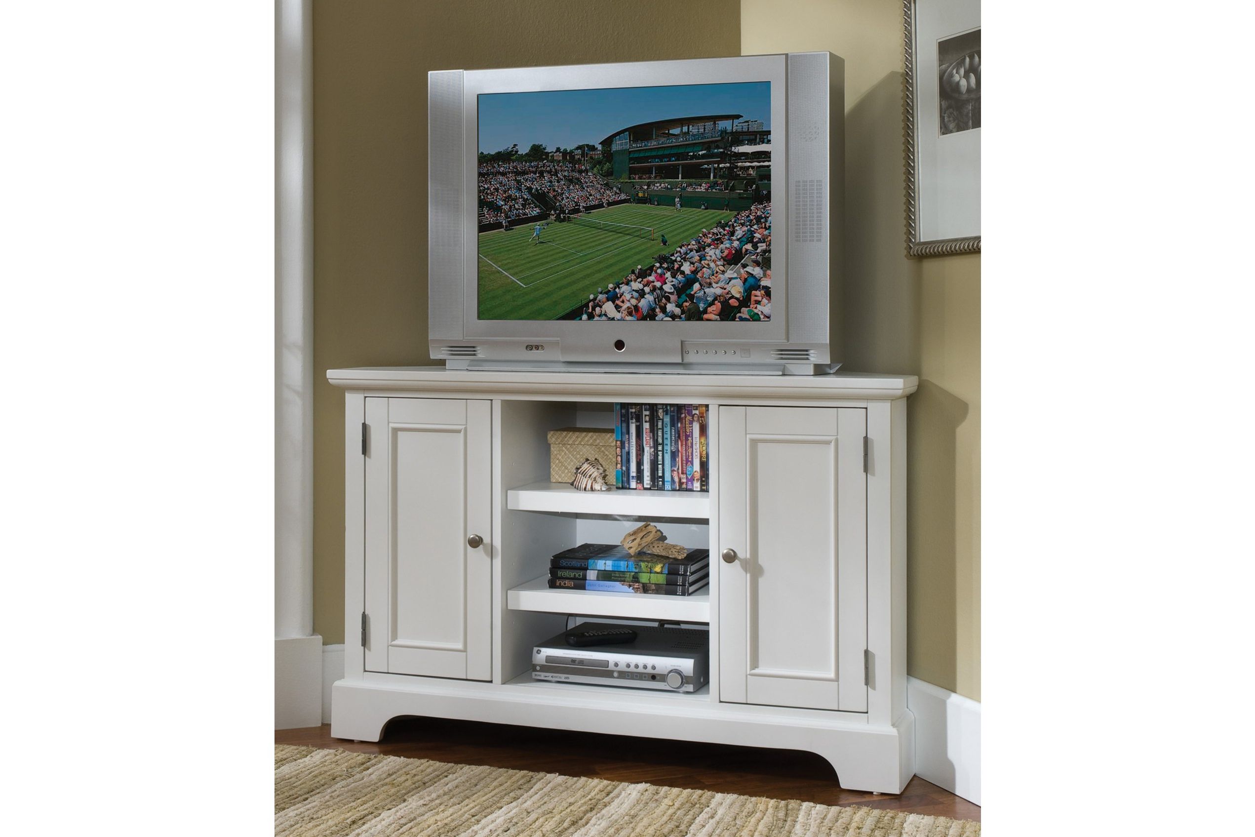 Current Corner Tv Cabinets For Flat Screens With Doors In Corner Tv Cabinets For Flat Screen Tvs – Image Cabinets And Shower (Photo 5 of 20)