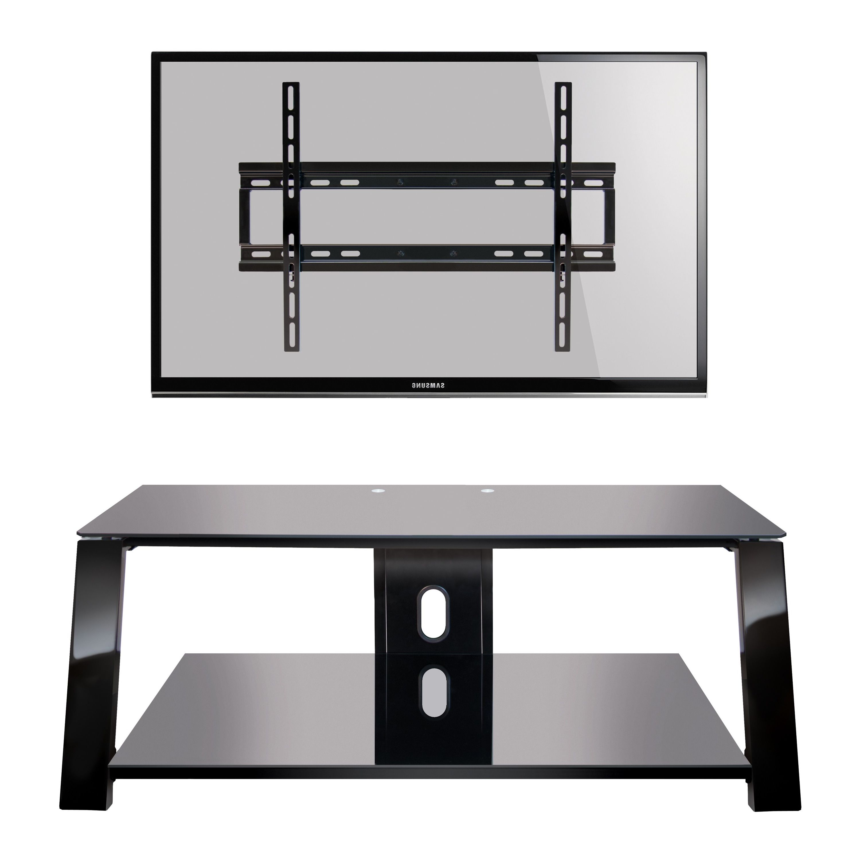 Current Shop Bell'o Tp4444 Triple Play 44 Inch Black Tv Stand For Tvs Up To Intended For Bell O Triple Play Tv Stands (Photo 10 of 20)