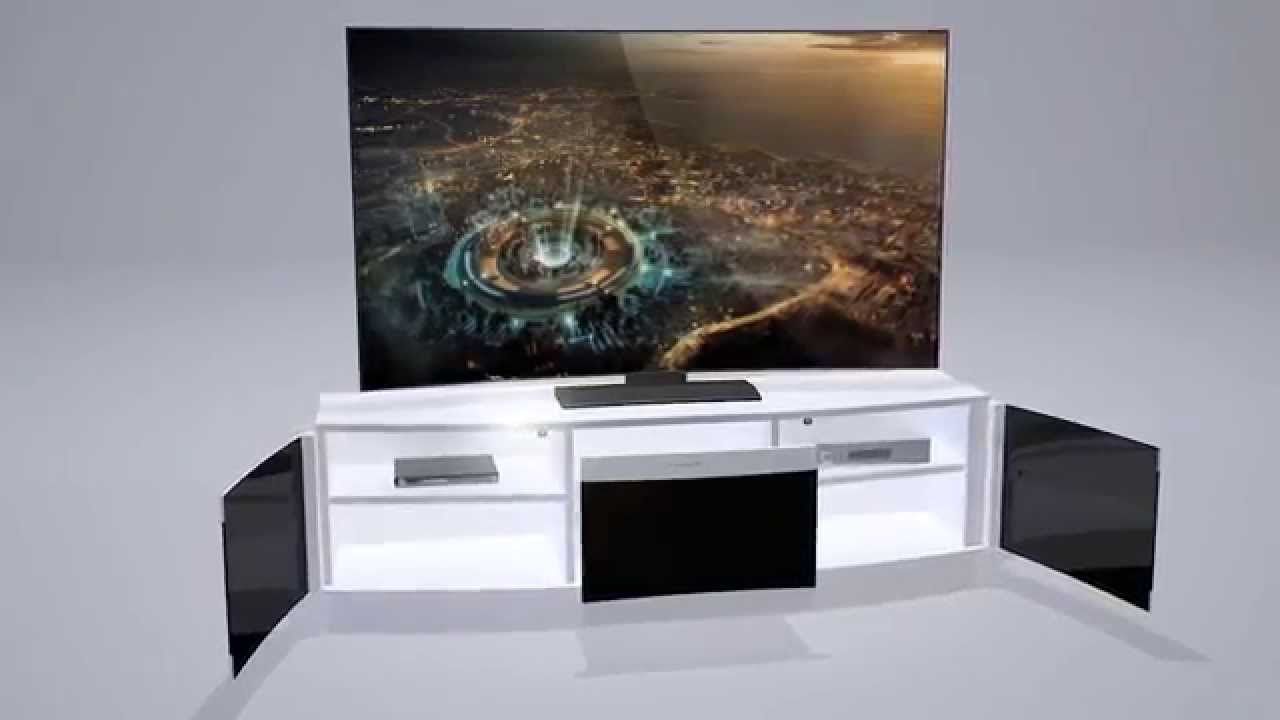 Curve Tv Stands Intended For Fashionable Bismot Curved Tv Stand Presentation ( Tanıtım ) Video – Youtube (View 18 of 20)