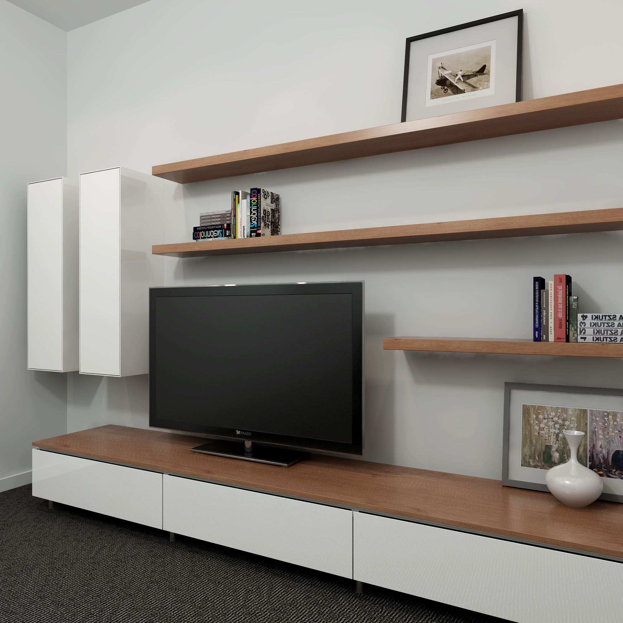 Featured Photo of  Best 20+ of Single Shelf Tv Stands