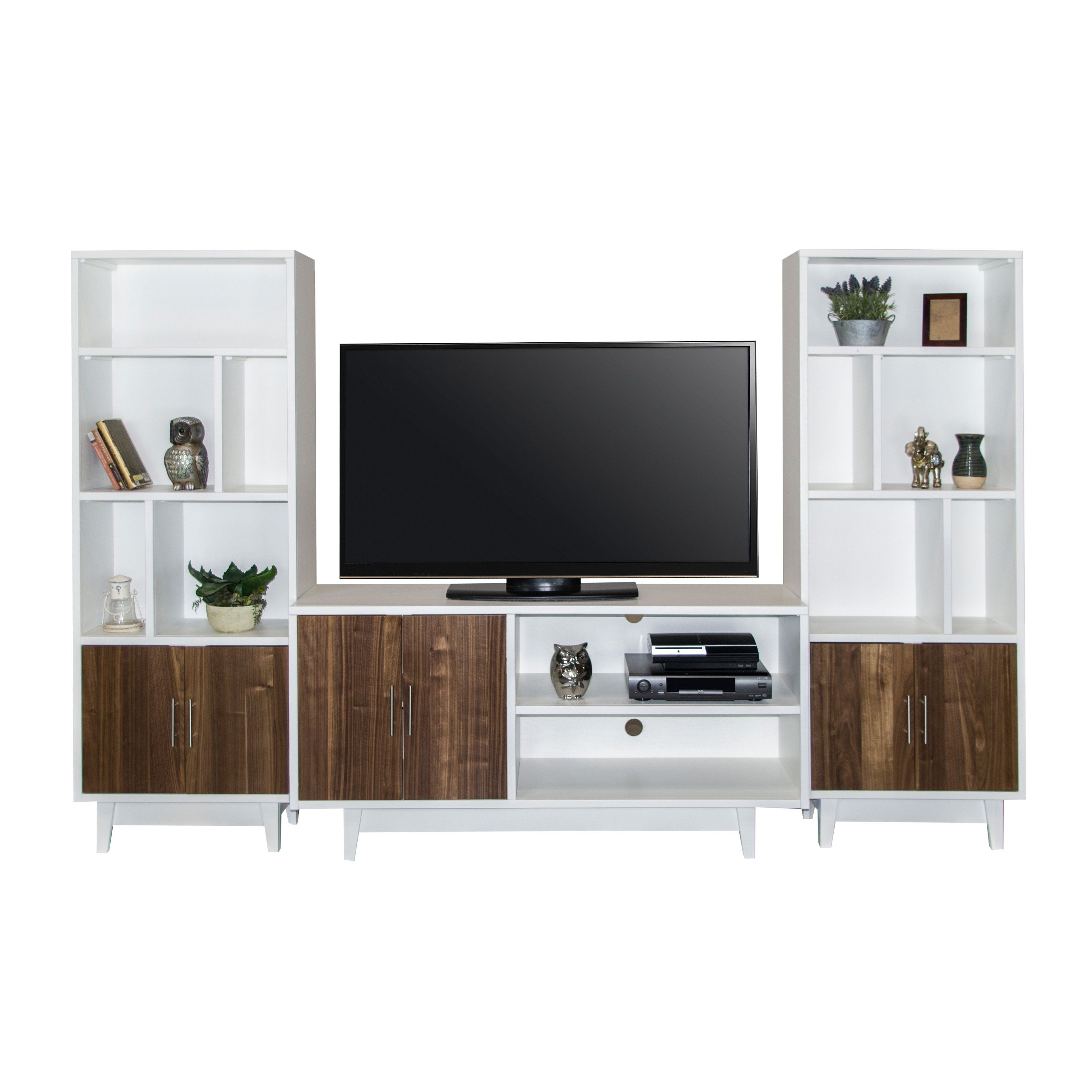 Draper 62 Inch Tv Stands Regarding Fashionable Legends Furniture Draper Contemporary Tv Console With Optional Wall (Photo 17 of 20)