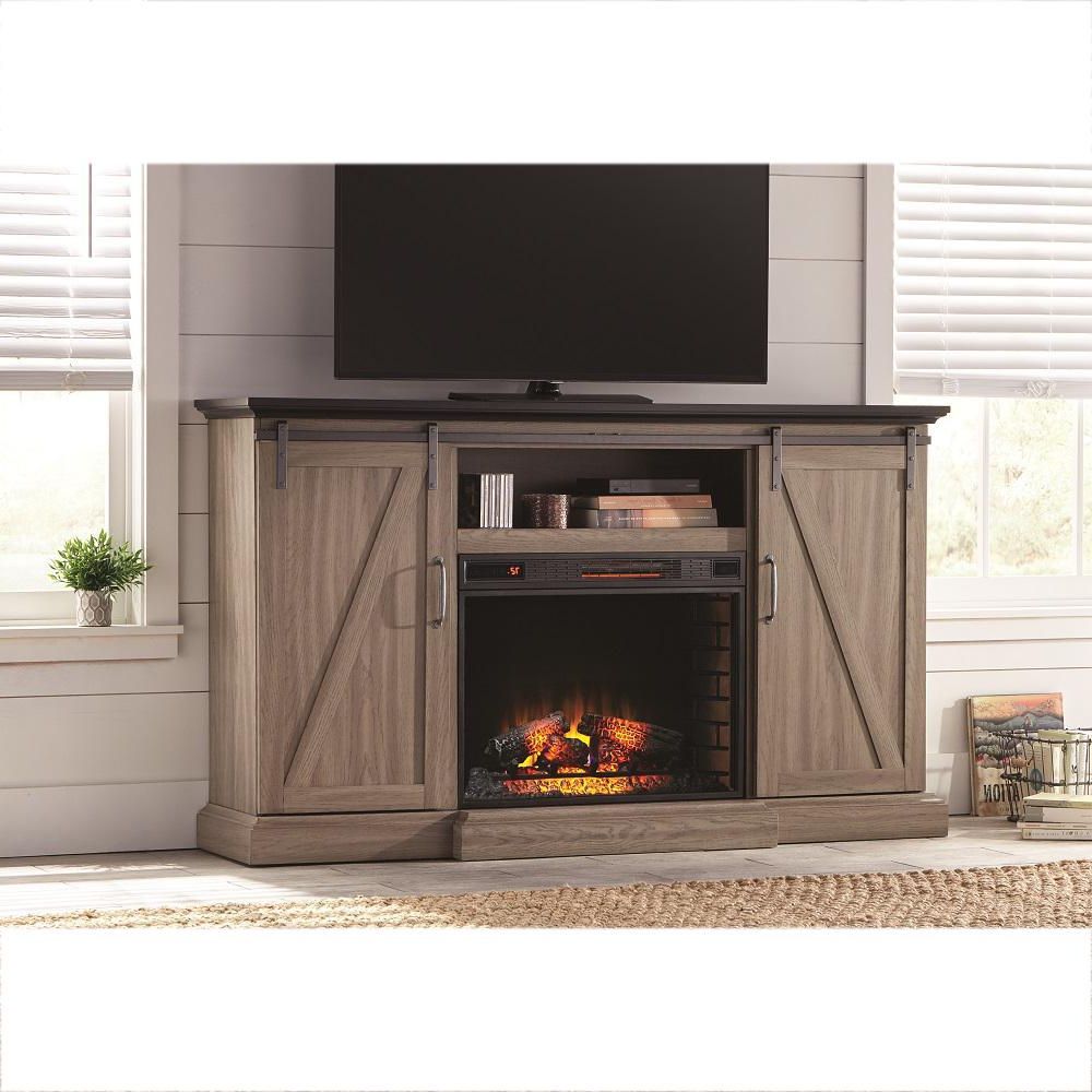 Electric Fireplaces – Fireplaces – The Home Depot Inside Current Dixon Black 65 Inch Highboy Tv Stands (View 7 of 20)