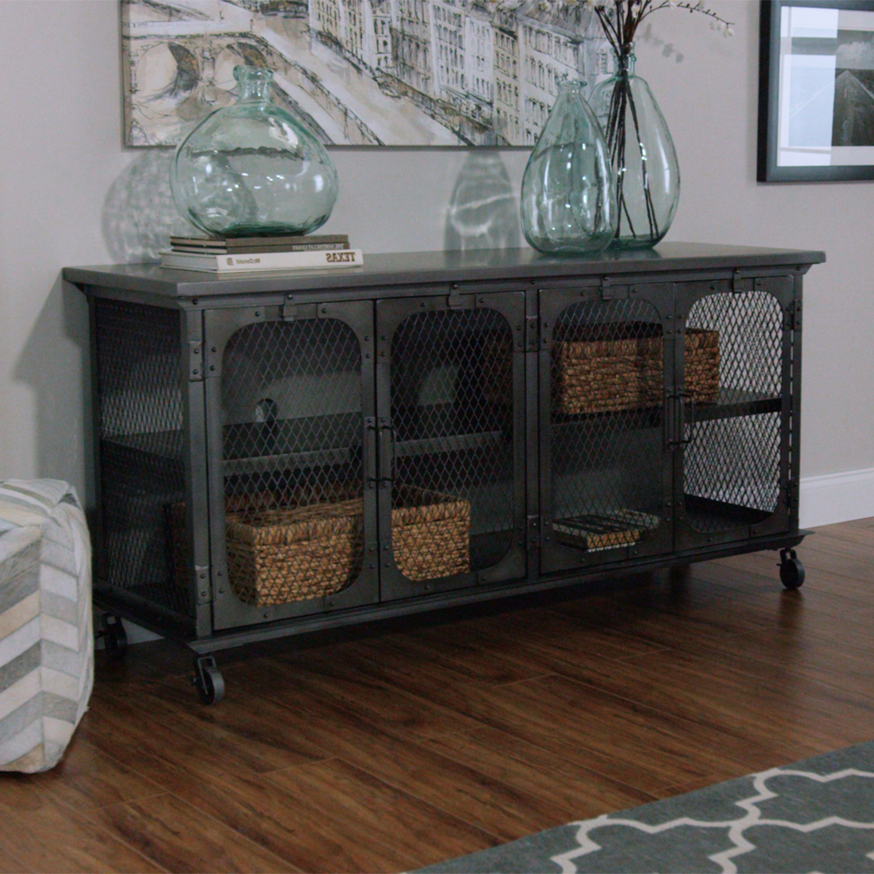 Exuding An Industrial Appeal, Our Tv Stand Features An All Metal For Popular Cato 60 Inch Tv Stands (View 16 of 20)