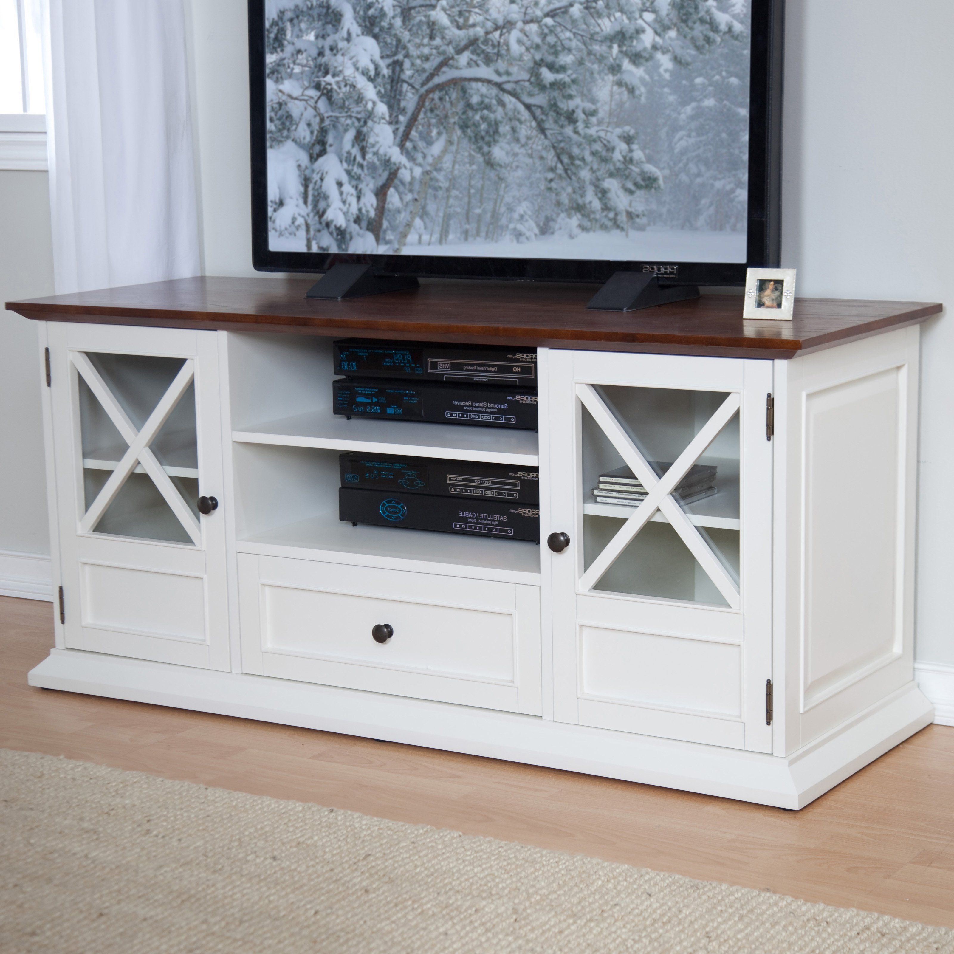 Famous Awesome Most Tvs Up To Inch Tv Stand Then Walker Edison Tv Stand To For Long White Tv Stands (Photo 14 of 20)
