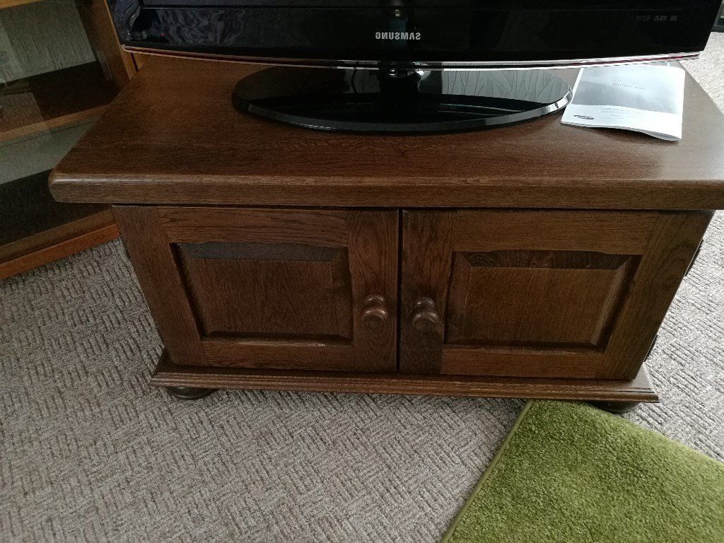 Famous Dark Wood Tv Stands For Dutch Solid Dark Oak Tv Cabinet Cupboard Display Unit Tv Stand (View 11 of 20)