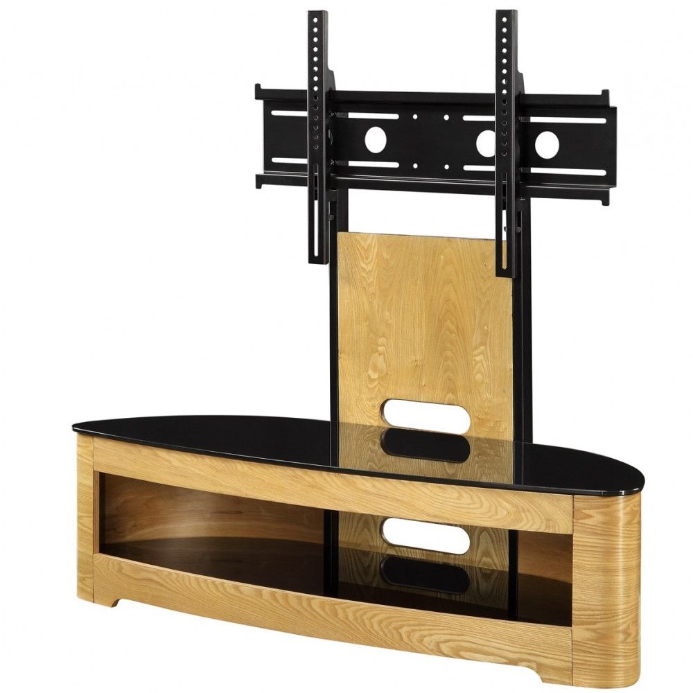 Famous White Oval Tv Stands For Jual Jf209 Ob Lcd Tv Stands Oak Black Glass 2 Shelf Tvs 40 Up To  (View 10 of 20)
