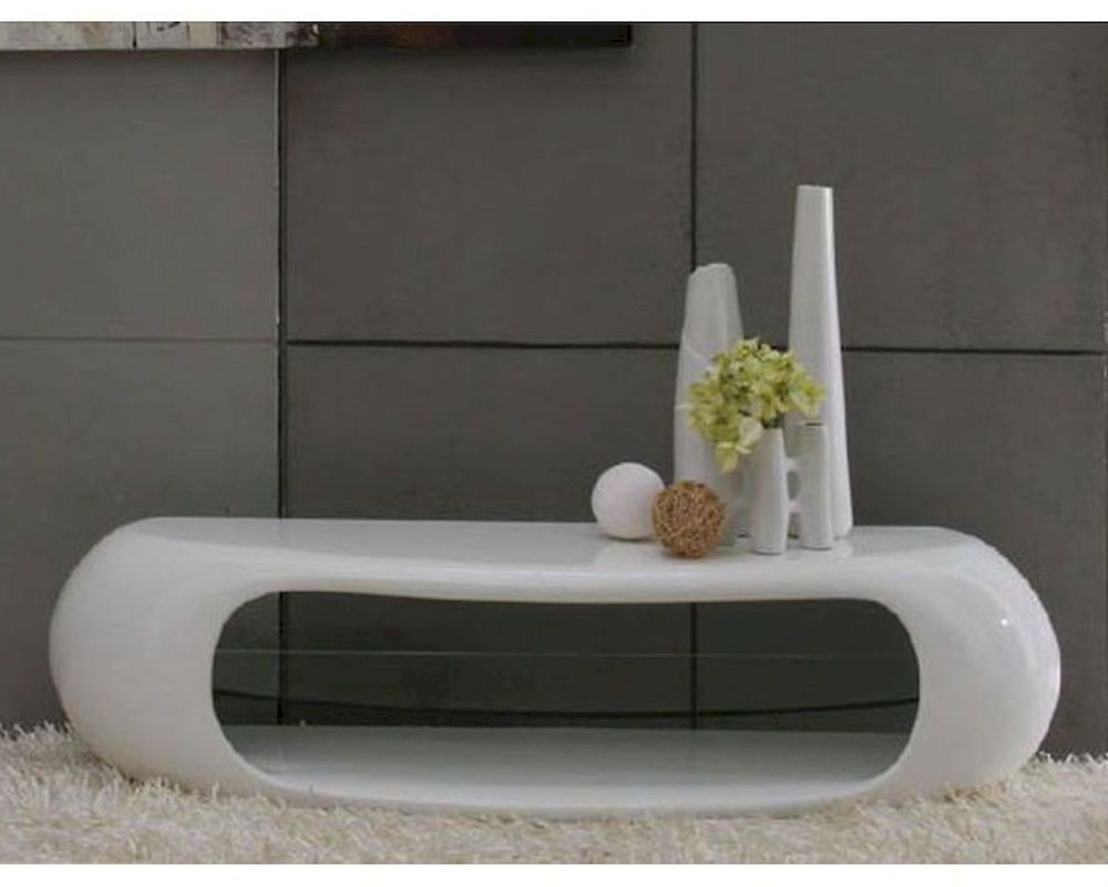 Famous White Oval Tv Stands Inside Contemporary White High Gloss Tv Stand 44ent (View 8 of 20)