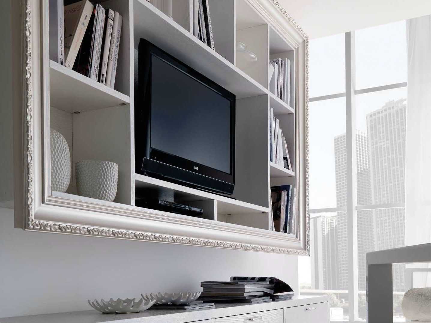 Famous White Wall Mounted Tv Stands With Regard To Cool White Varnished Wooden Wall Mounted Tv Cabinet Also Shelf As (View 15 of 20)