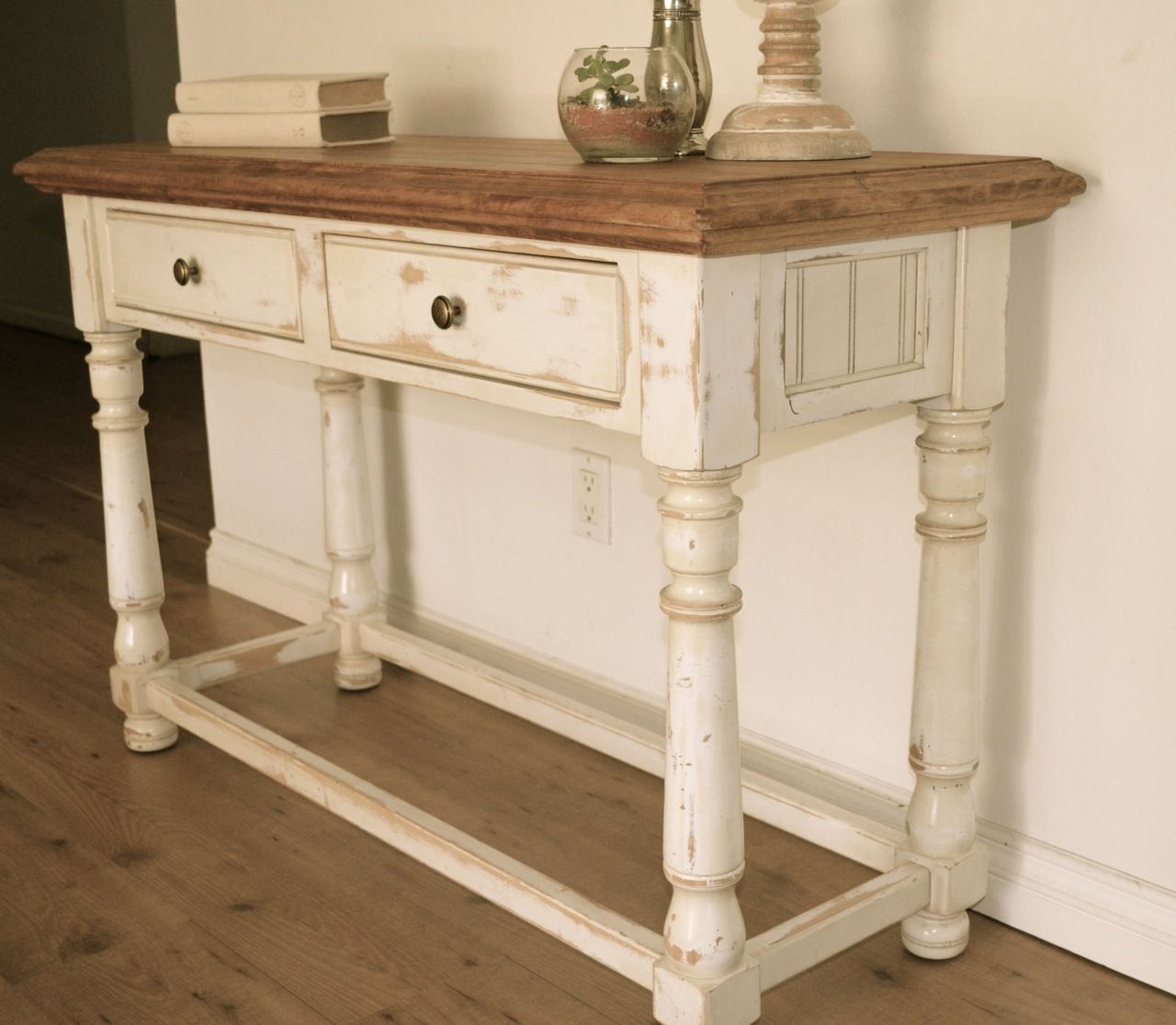 2021 Latest Antique White Distressed Console Tables