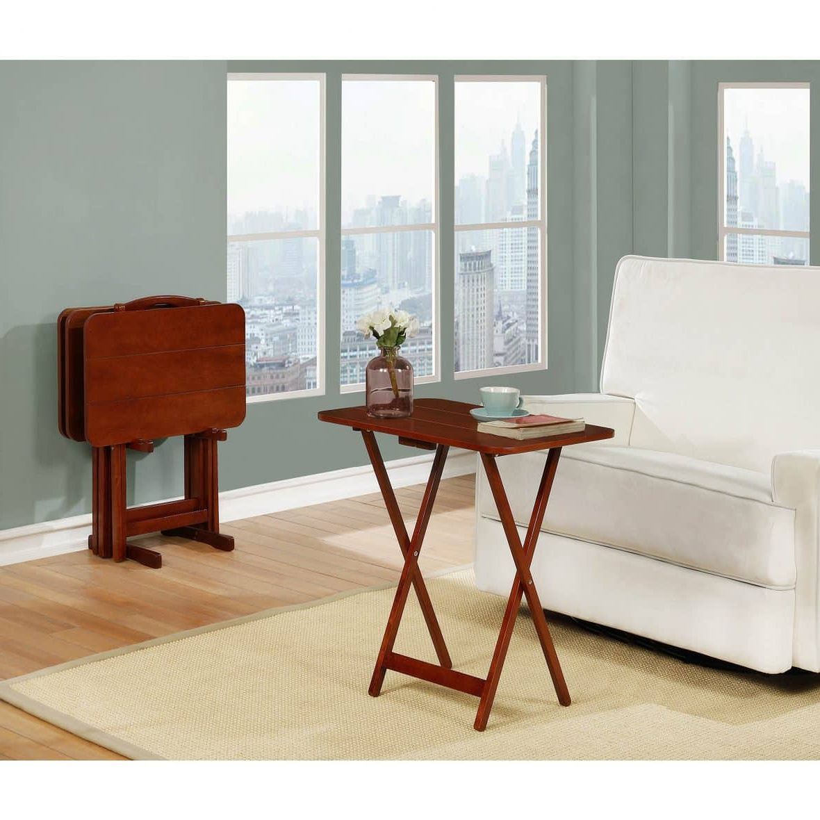 Fashionable Bjs Tv Stands For Wood 5 Pc. Snack Tray Set $29.99 (Photo 10 of 20)
