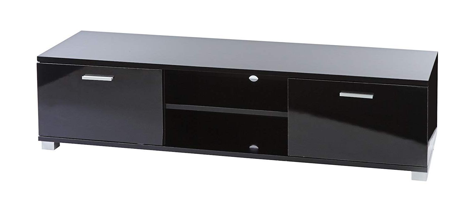 Fashionable Black High Gloss Tv Cabinet Universal Suitable For Up: Amazon.co (View 19 of 20)