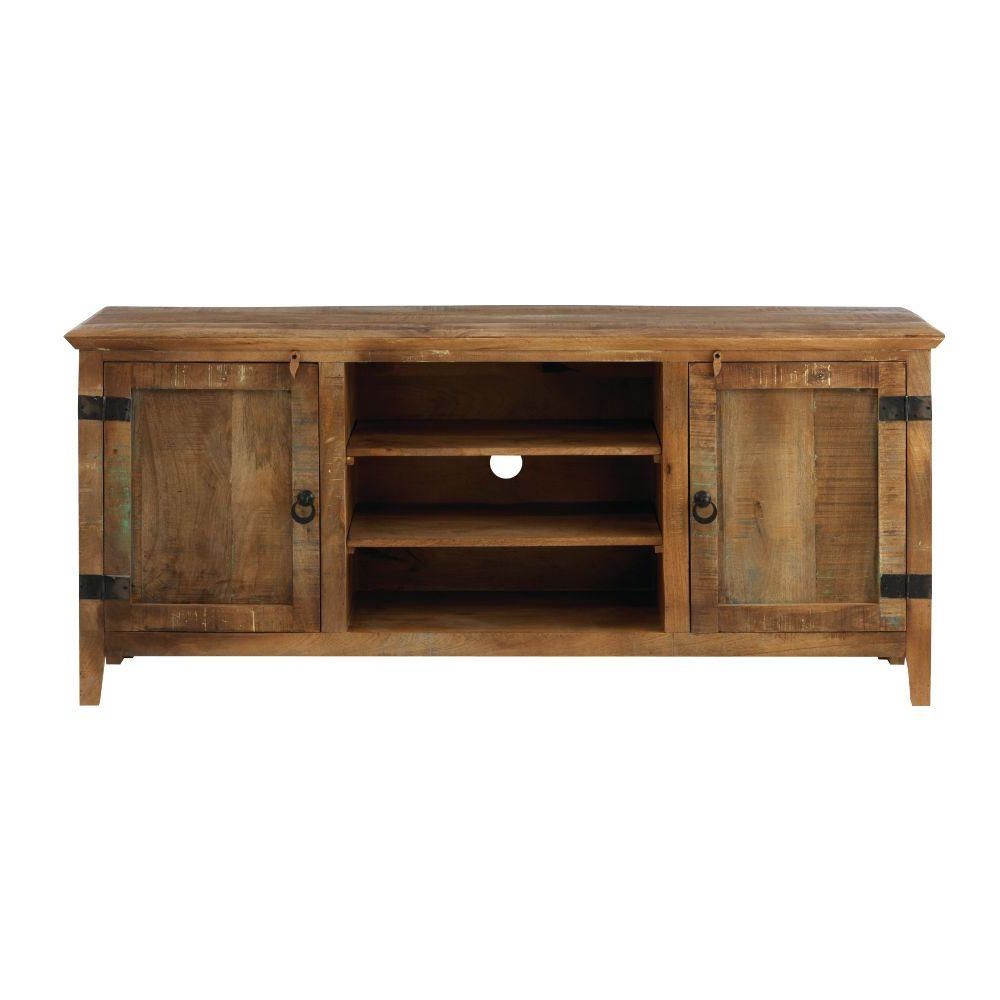 Fashionable Home Decorators Collection Holbrook Natural Reclaimed Storage Pertaining To Rustic Wood Tv Cabinets (View 1 of 20)