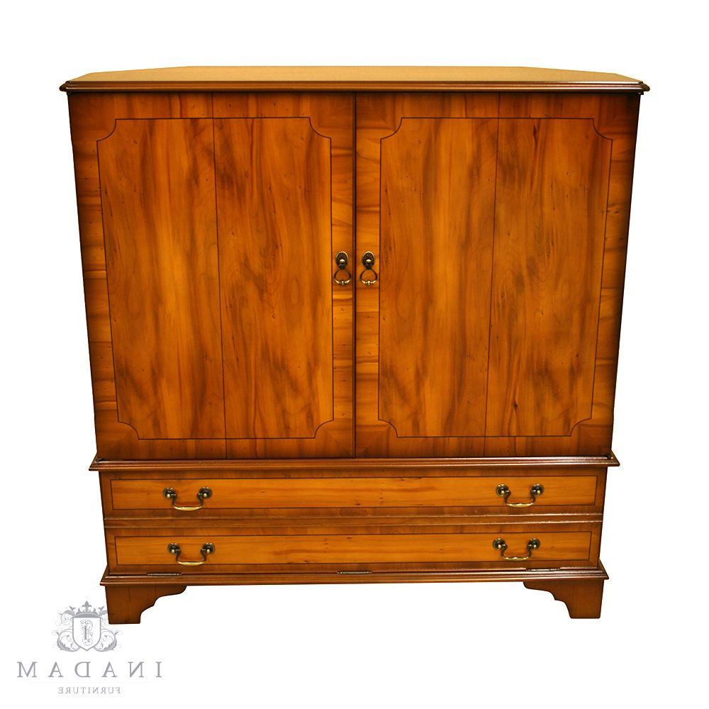 Fashionable Inadam Furniture – Fully Enclosed Tv Cabinet – In Mahogany/yew/oak In Enclosed Tv Cabinets With Doors (Photo 1 of 20)