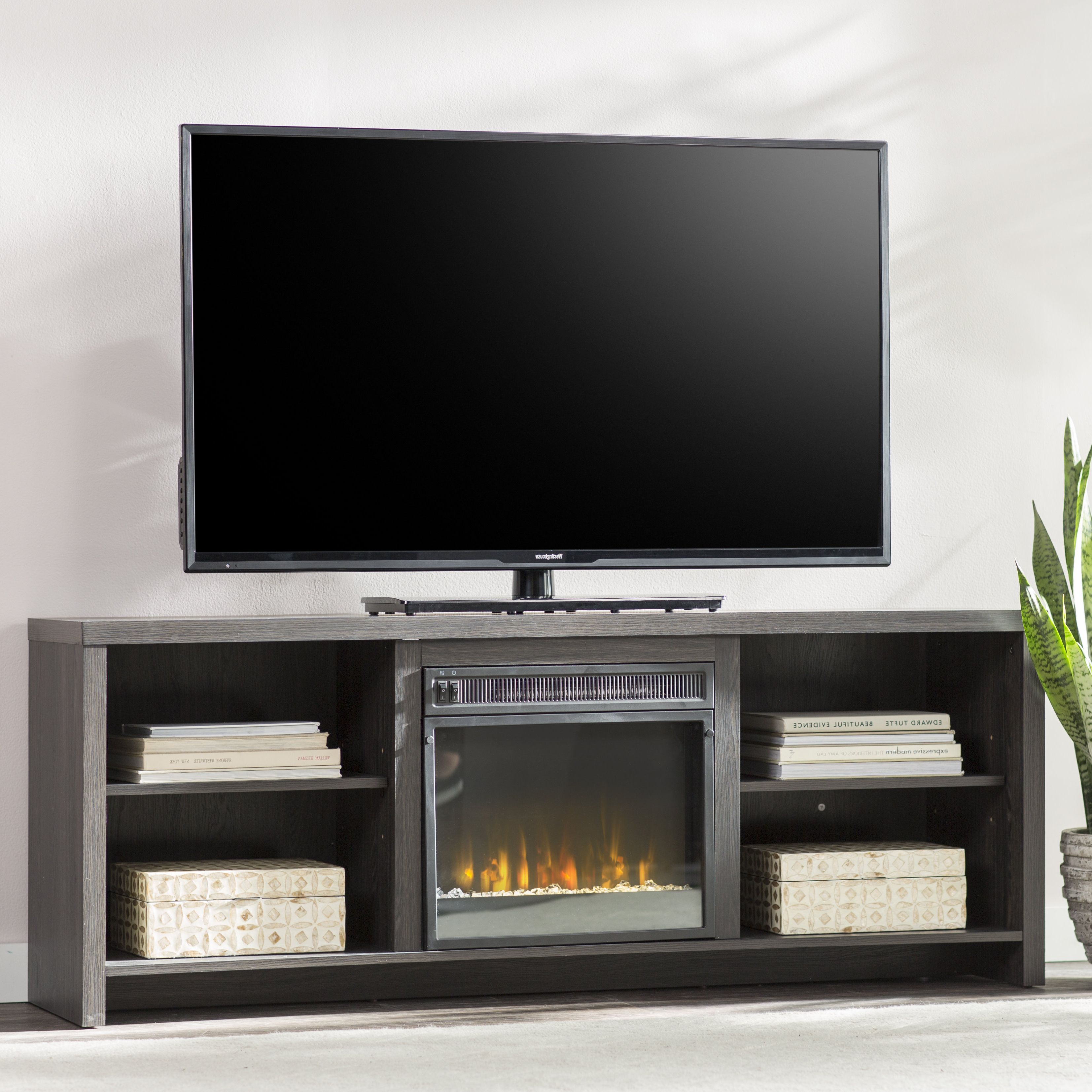 Fashionable Modern Tv Stands For 60 Inch Tvs With Mercury Row Pelton Tv Stand With Fireplace & Reviews (View 10 of 20)