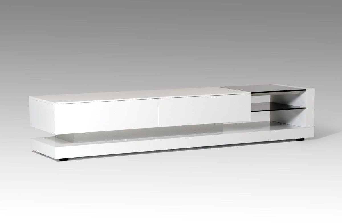 Fashionable Modern White Gloss Tv Stands Within Modrest Mali Modern White Tv Stand (View 17 of 20)