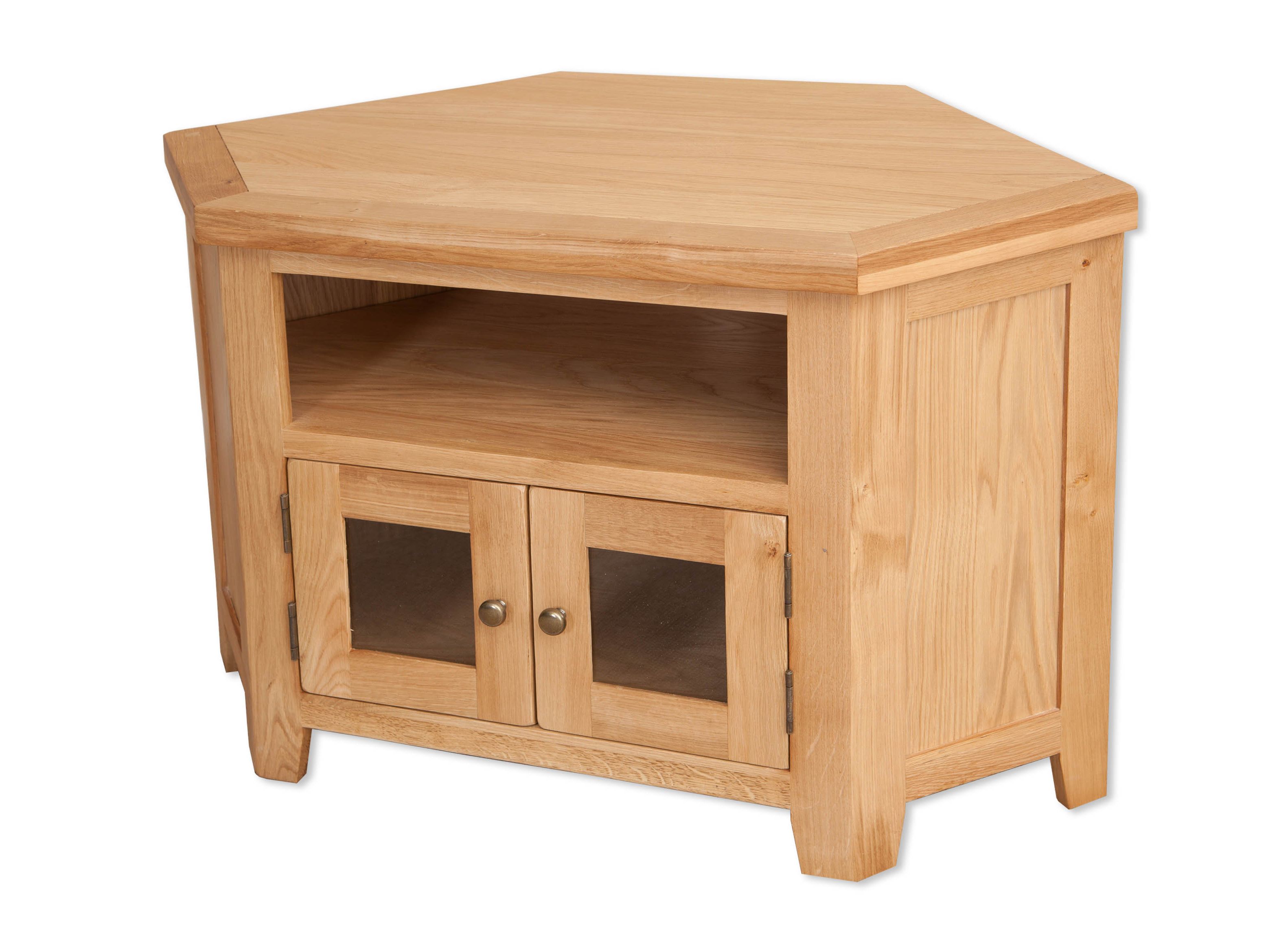 Fashionable Natural 2 Door Plasma Console Tables With Melbourne Natural Oak Living & Dining (View 6 of 20)