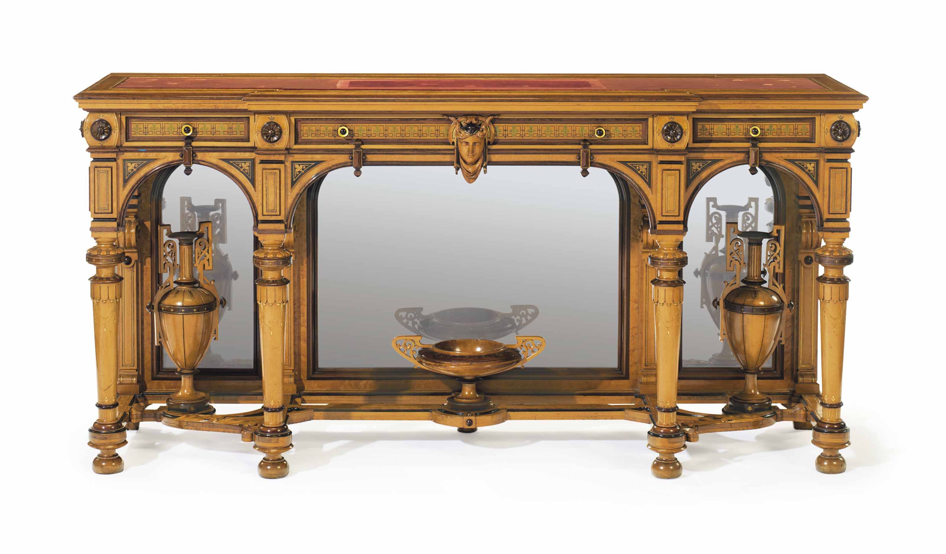 Fashionable The William H. Vanderbilt Neo Grec Parcel Gilt And Rosewood Inlaid With Regard To Orange Inlay Console Tables (Photo 3 of 20)