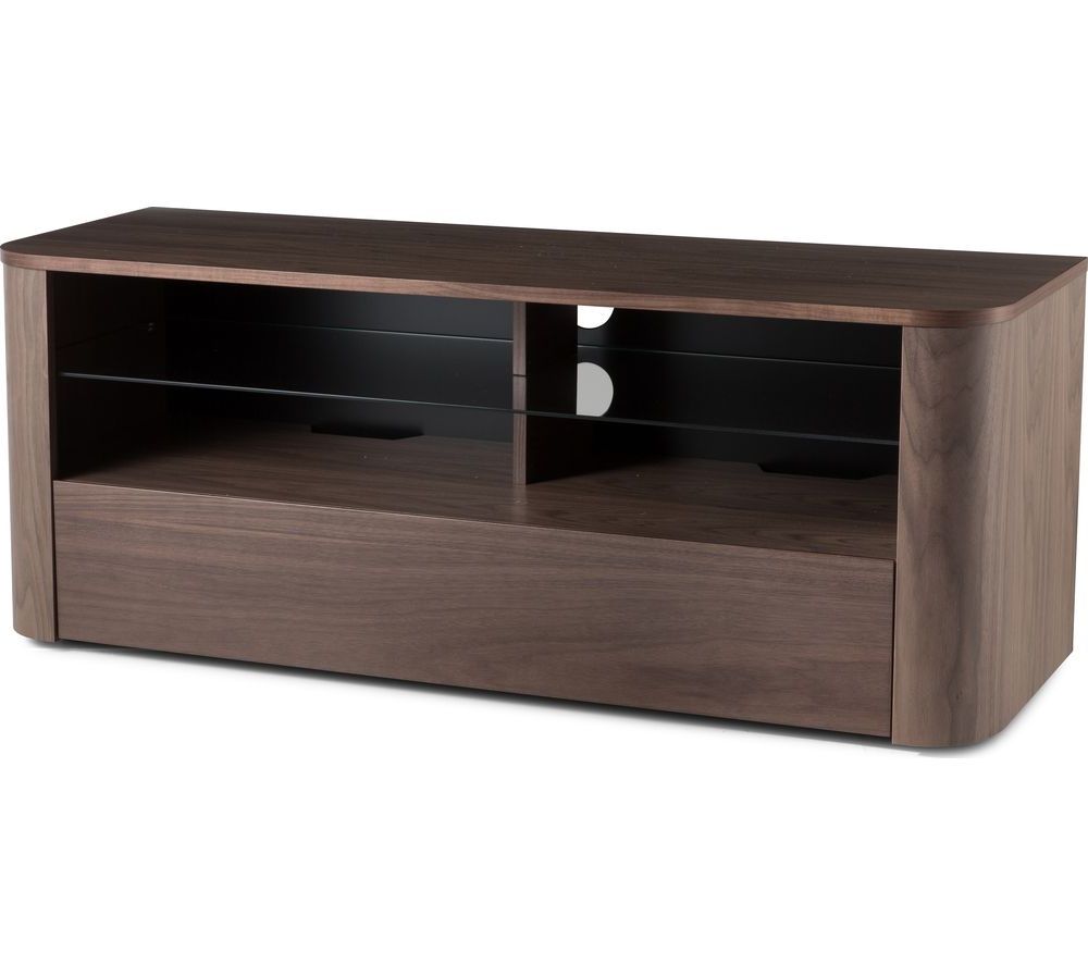 Fashionable Walnut Tv Stands Intended For Alphason Hugo Tv Stand – Walnut (View 12 of 20)