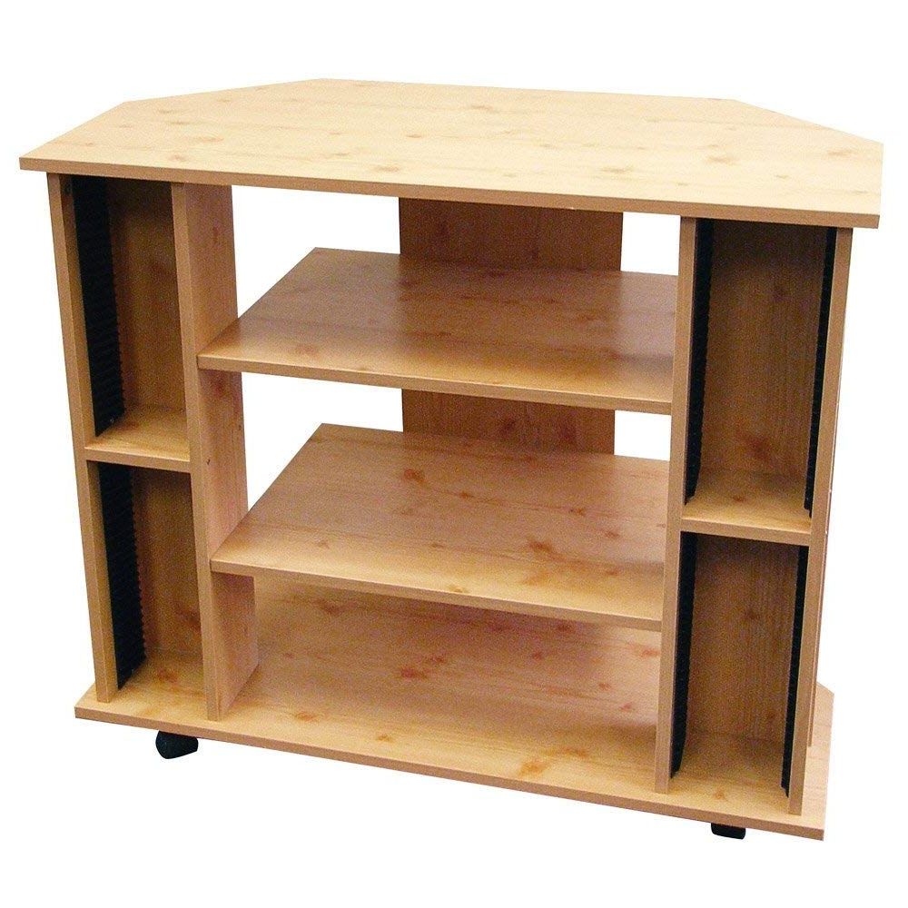 Fashionable Wooden Corner Tv Stands In Amazon: Ore International R556na Corner Tv Stand Natural Color (Photo 4 of 20)