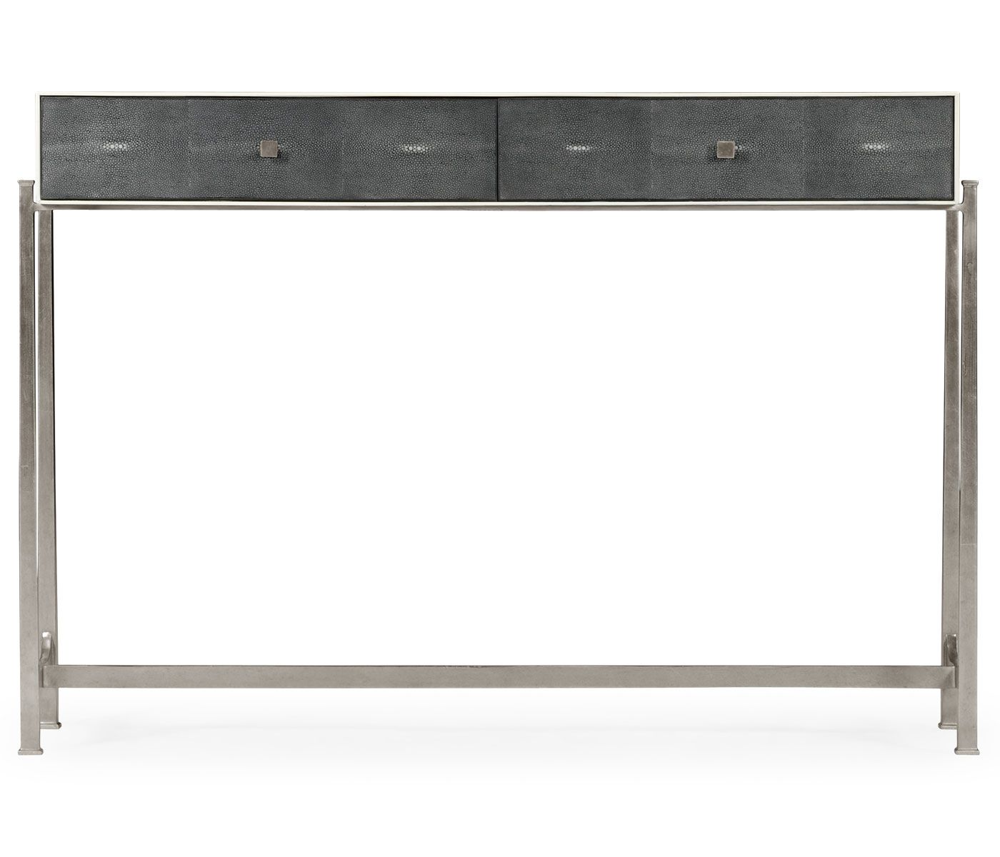 Faux Shagreen Console Tables With Most Recently Released Faux Anthracite Shagreen & Silver Console (View 14 of 20)