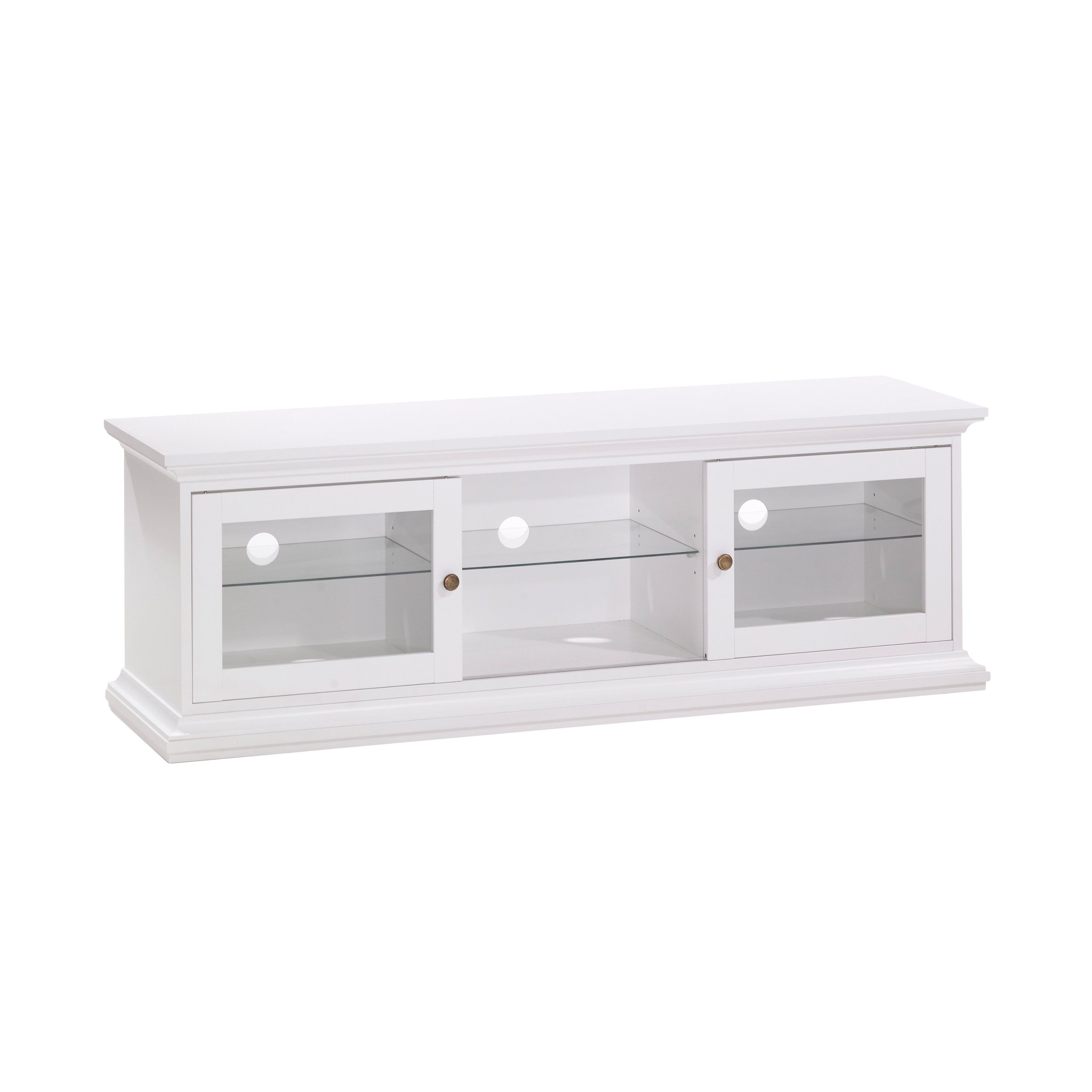 Favorite Cheap White Tv Stands For Shop Sonoma White Tv Stand – Free Shipping Today – Overstock (View 4 of 20)