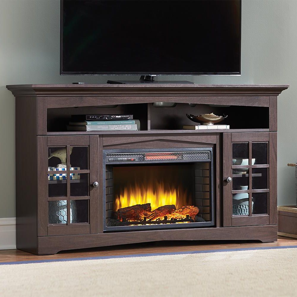 Favorite Dixon Black 65 Inch Highboy Tv Stands In Electric Fireplaces – Fireplaces – The Home Depot (Photo 6 of 20)